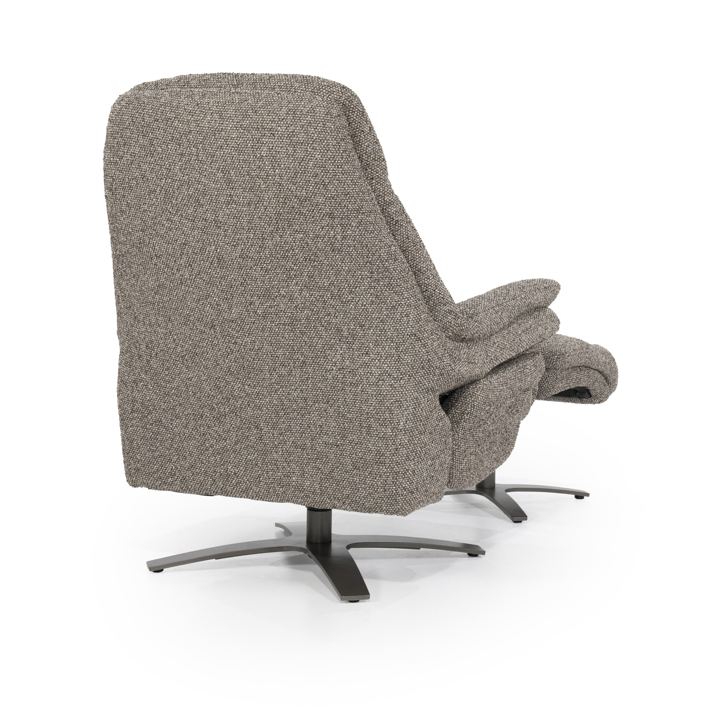 Eleonora Verstelbare Fauteuil 'Caleb' Met voetenbank, kleur Taupe