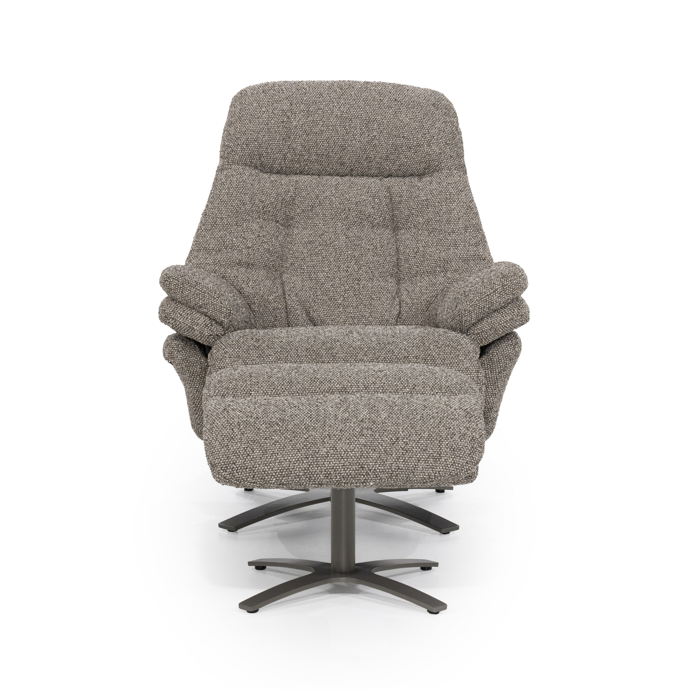 Eleonora Verstelbare Fauteuil 'Caleb' Met voetenbank, kleur Taupe