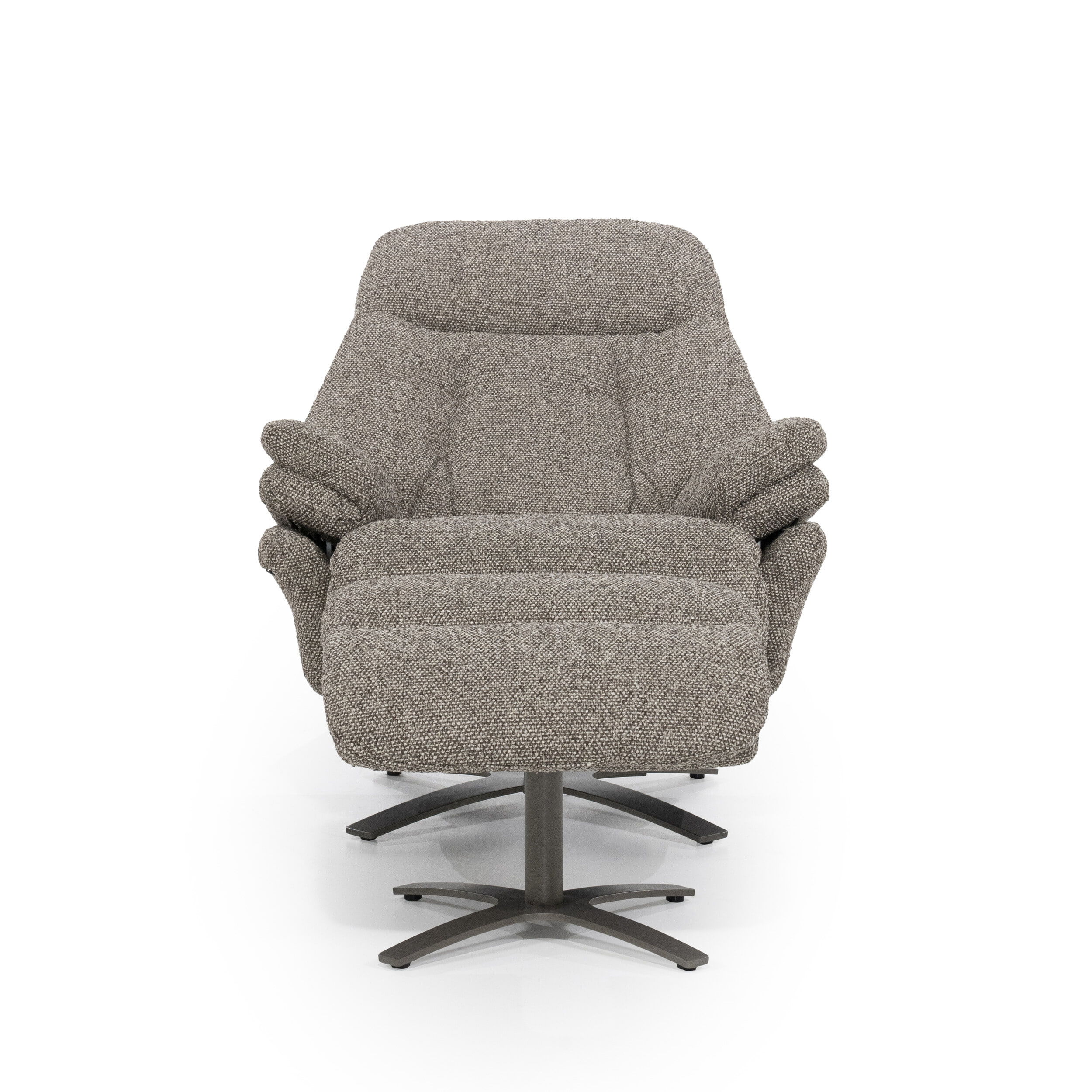 Eleonora Verstelbare Fauteuil 'Caleb' Met voetenbank, kleur Taupe
