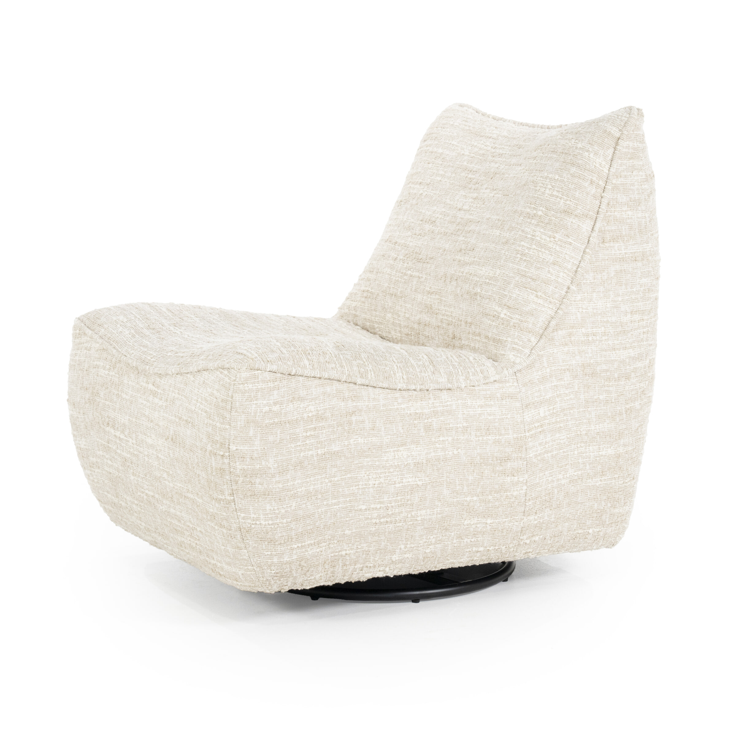 Eleonora Draaifauteuil 'Loys' Chenille, kleur Beige
