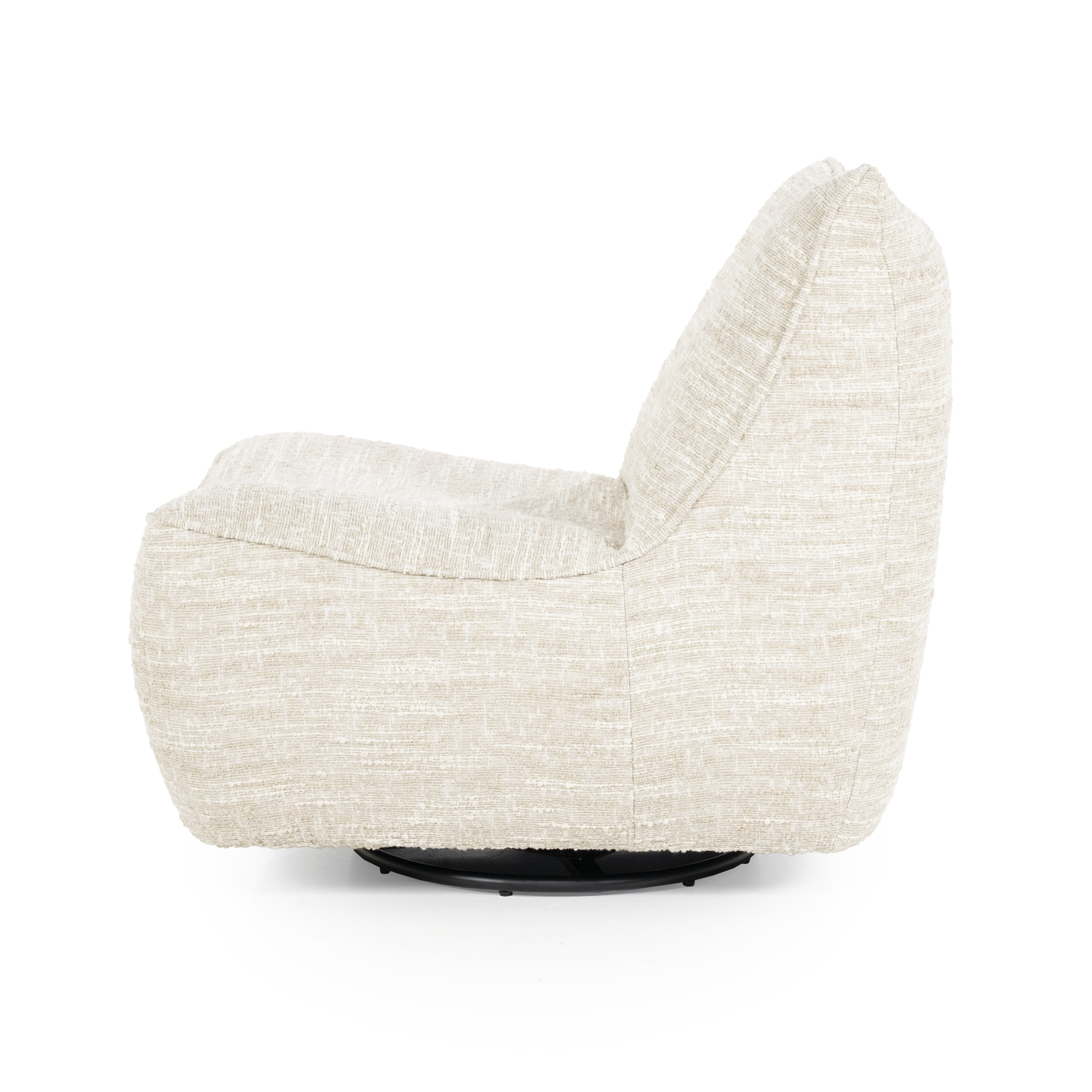 Eleonora Draaifauteuil 'Loys' Chenille, kleur Beige