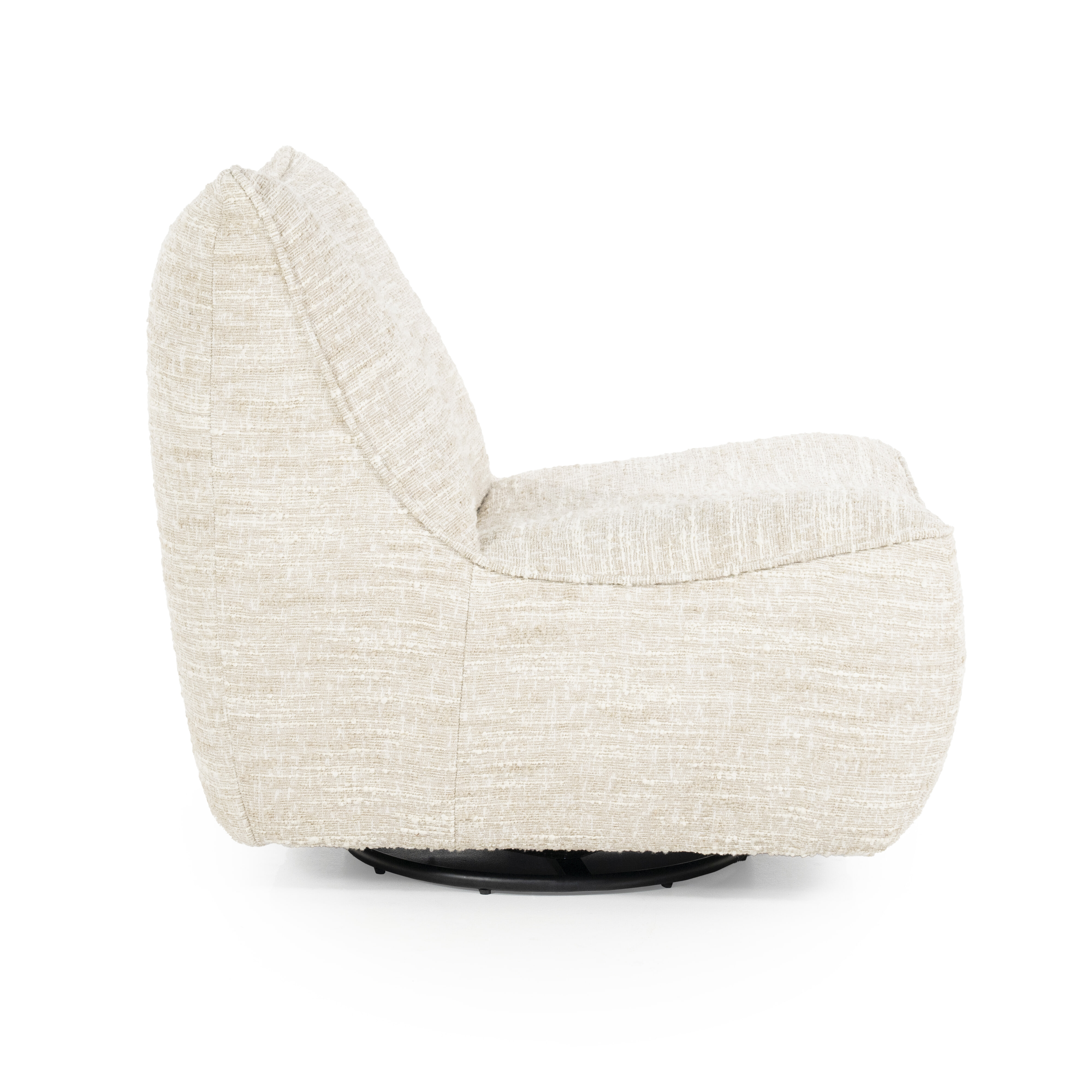 Eleonora Draaifauteuil 'Loys' Chenille, kleur Beige