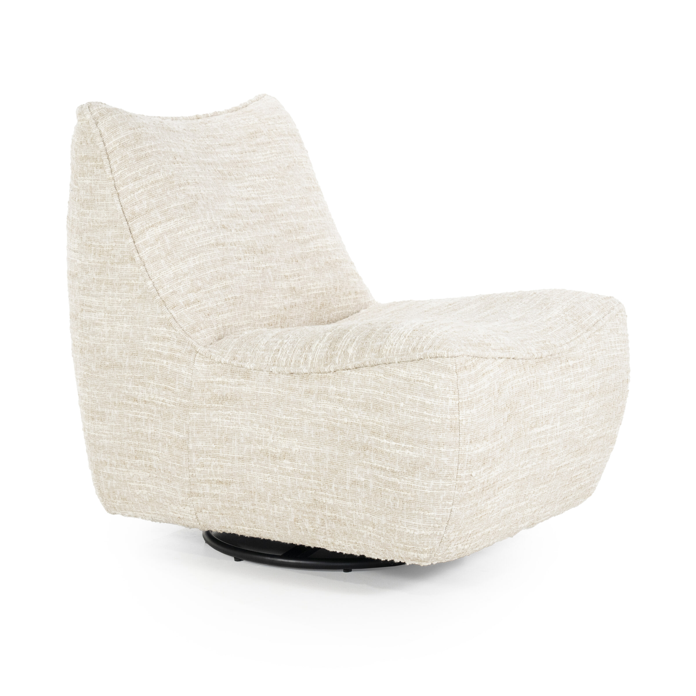 Eleonora Draaifauteuil 'Loys' Chenille, kleur Beige