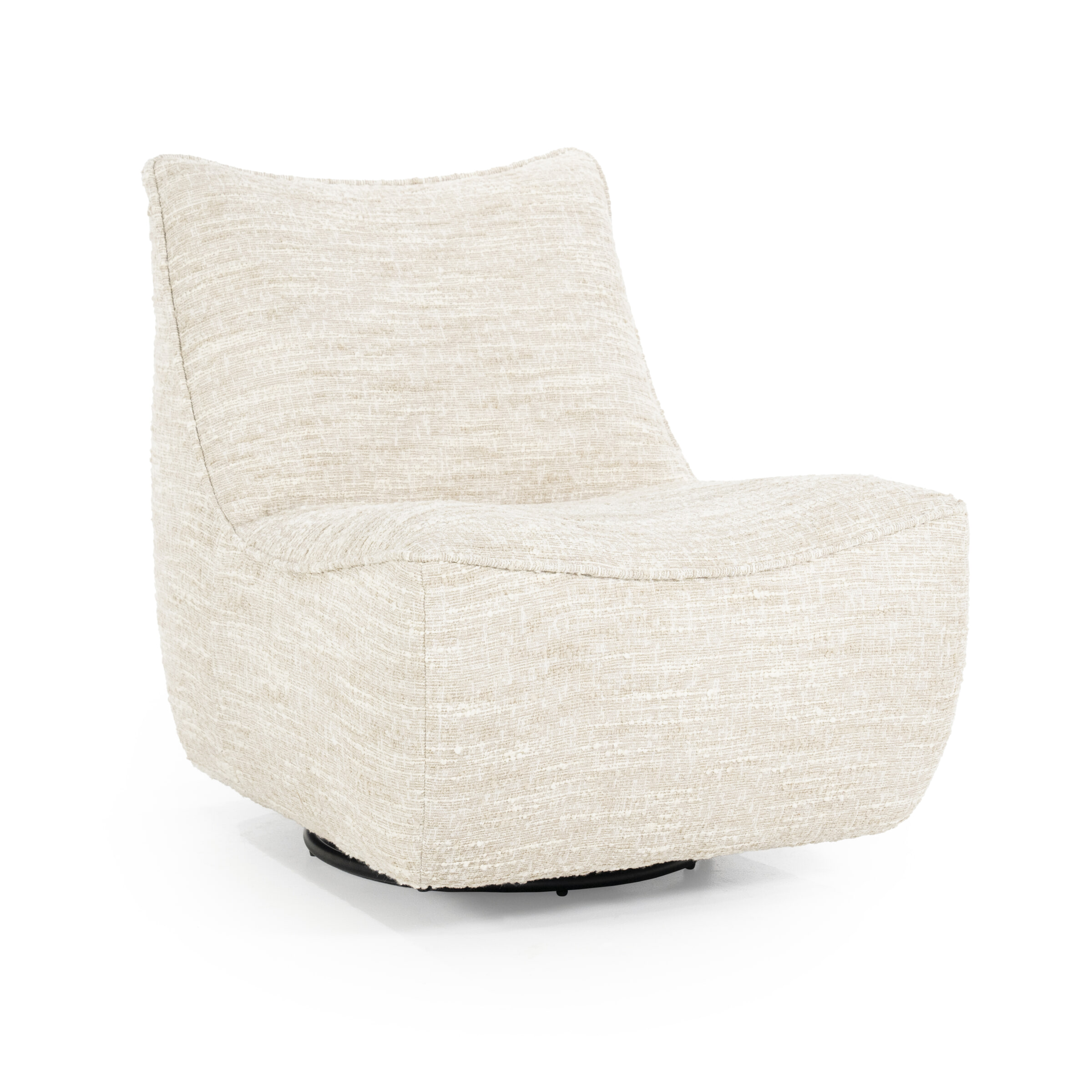 Eleonora Draaifauteuil 'Loys' Chenille, kleur Beige