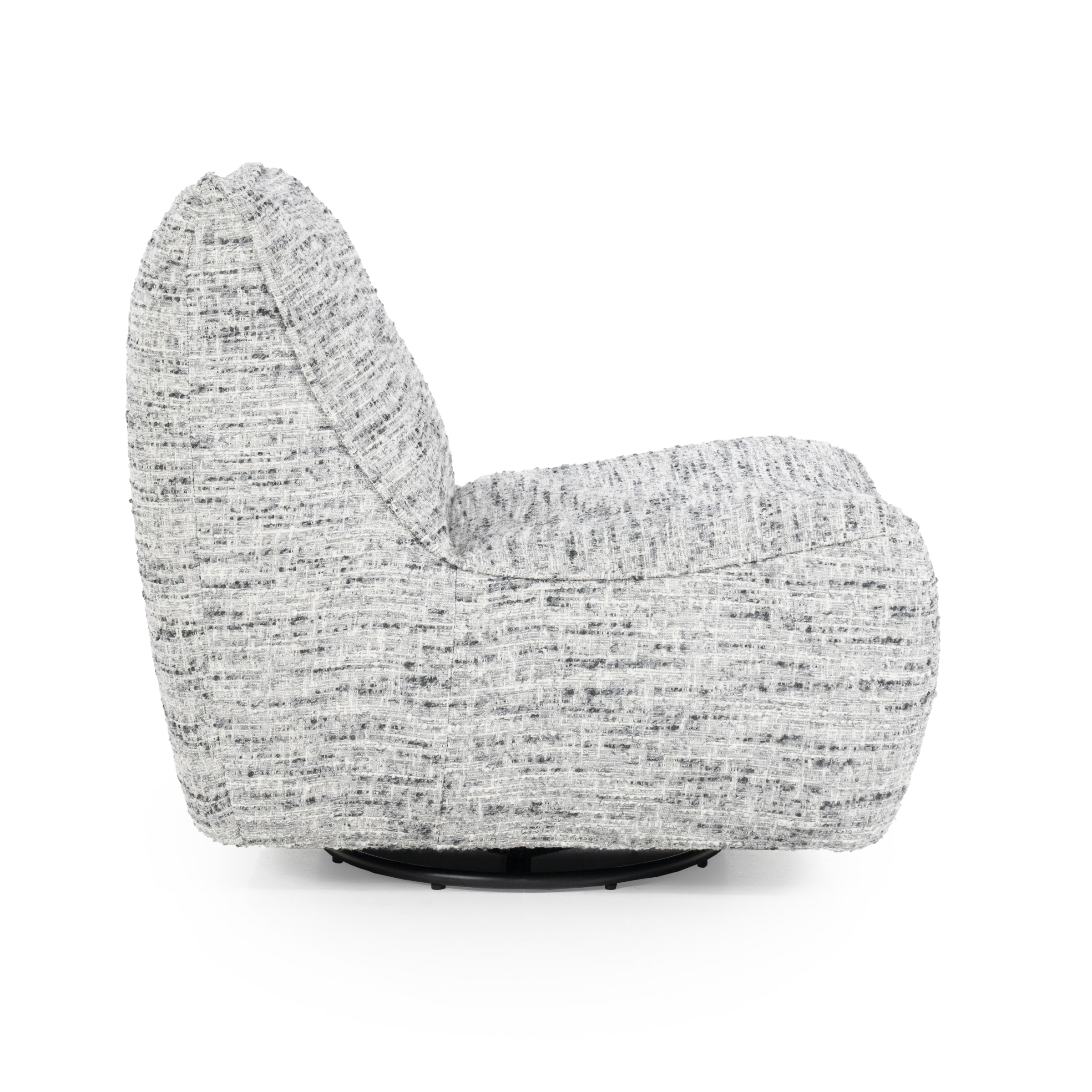 Eleonora Draaifauteuil 'Loys' Chenille, kleur Grijs