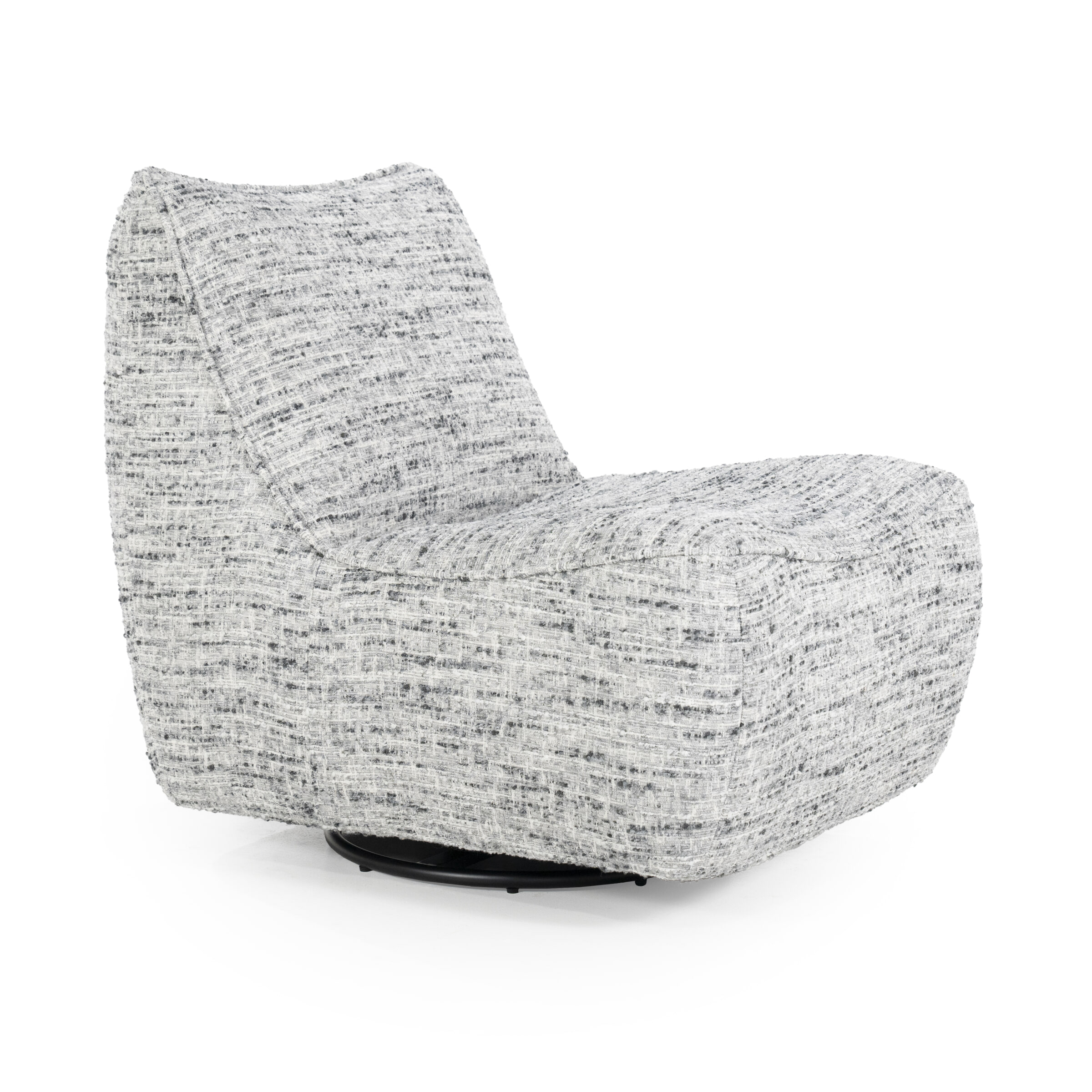 Eleonora Draaifauteuil 'Loys' Chenille, kleur Grijs