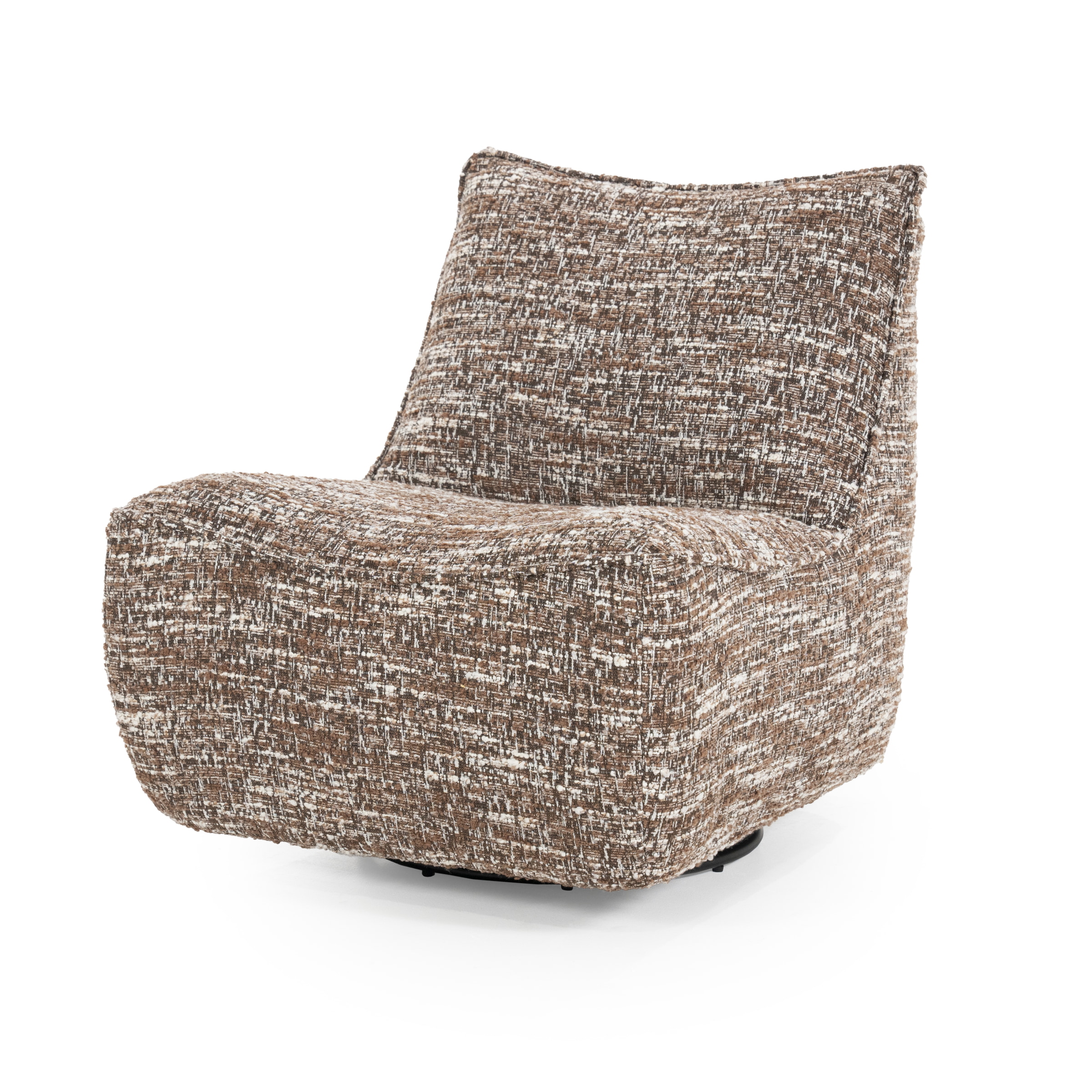 Eleonora Draaifauteuil 'Loys' Chenille, kleur Bruin