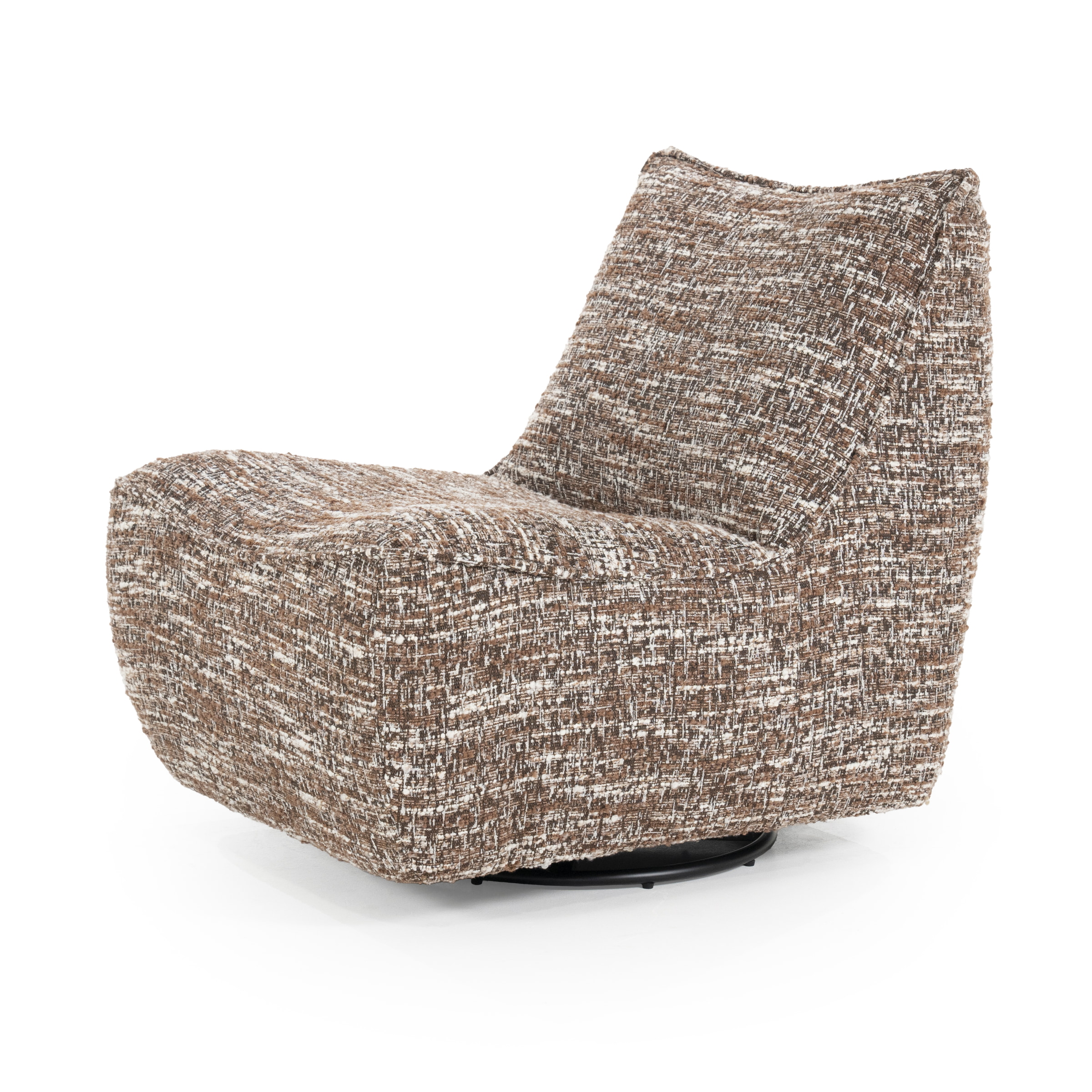 Eleonora Draaifauteuil 'Loys' Chenille, kleur Bruin