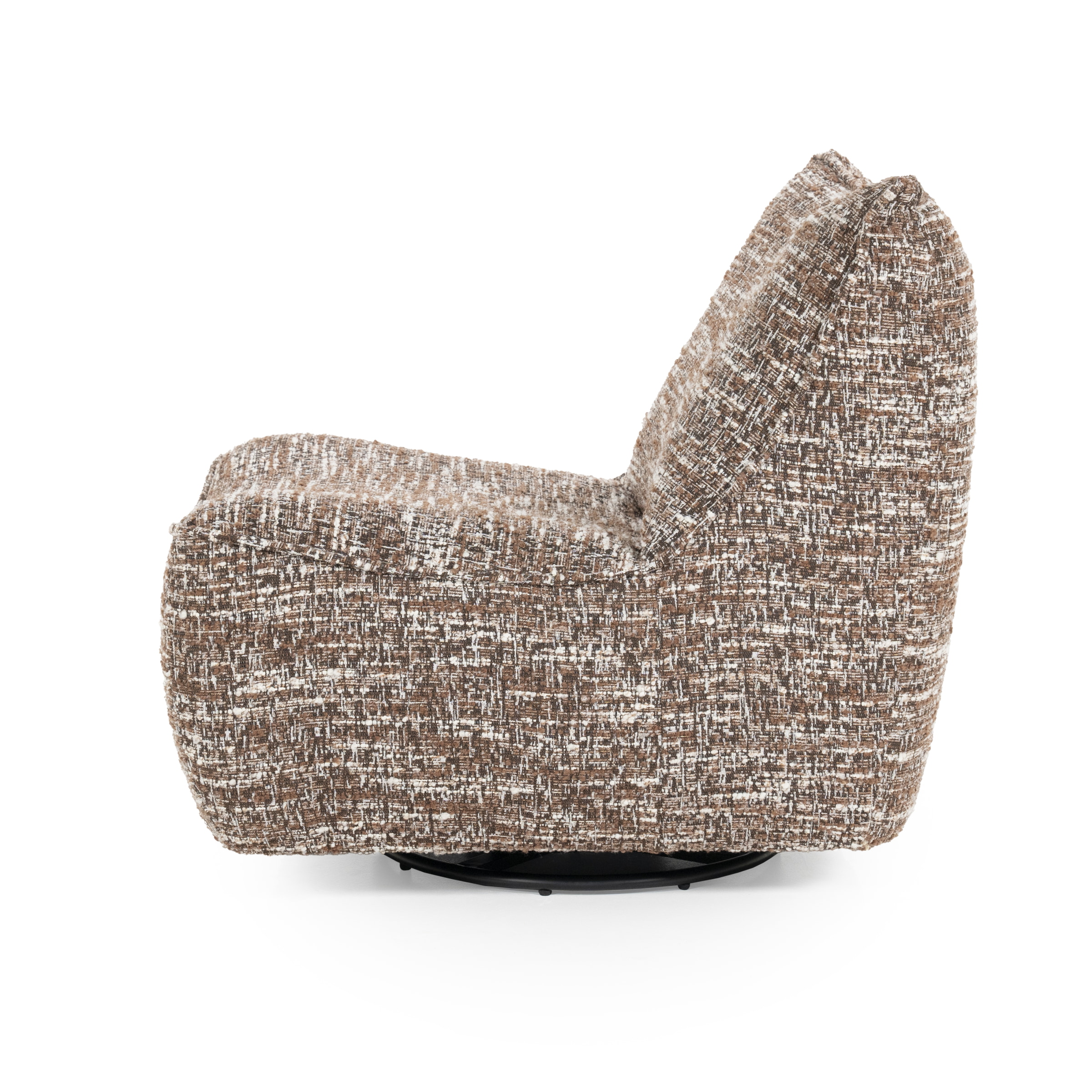 Eleonora Draaifauteuil 'Loys' Chenille, kleur Bruin