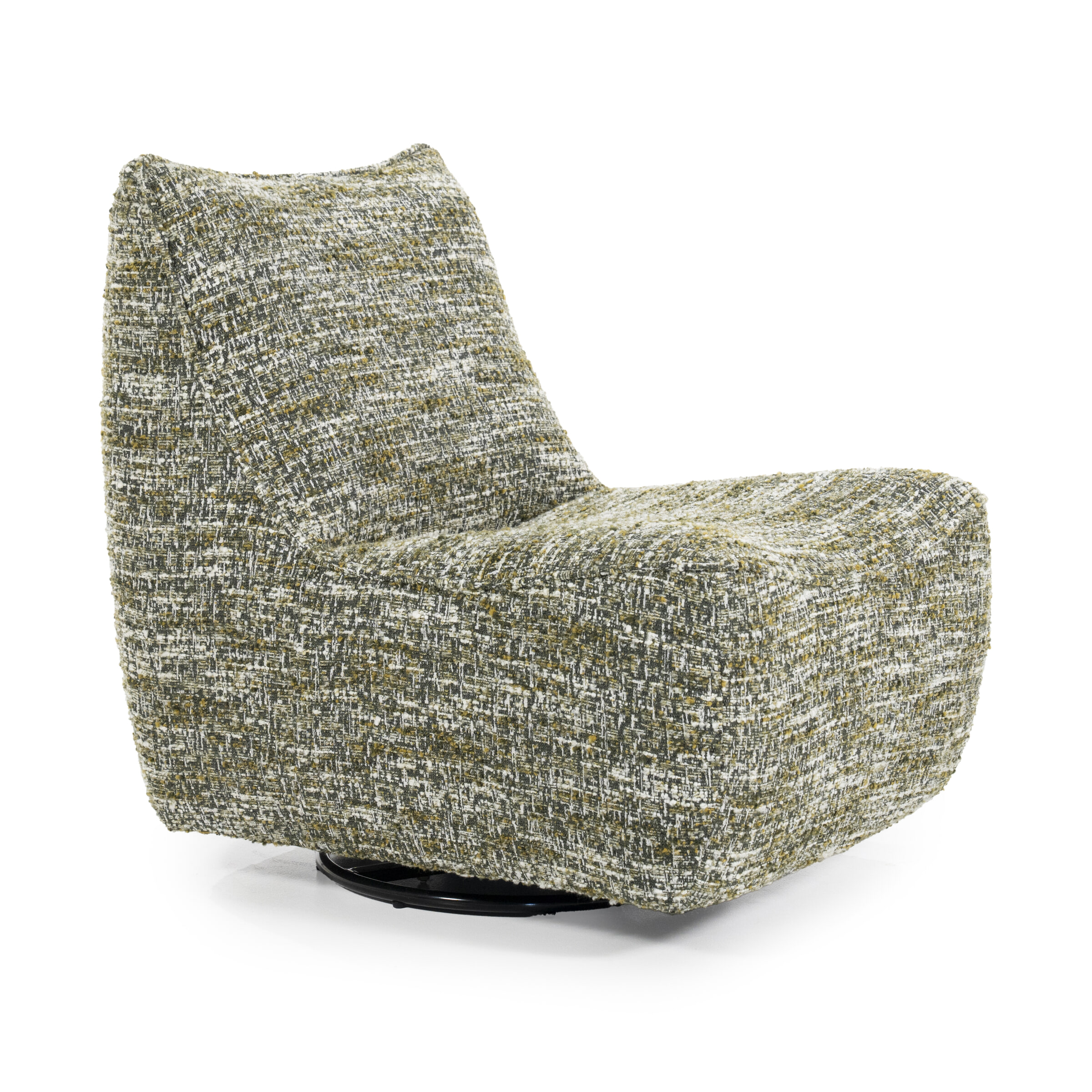 Eleonora Draaifauteuil 'Loys' Chenille, kleur Groen