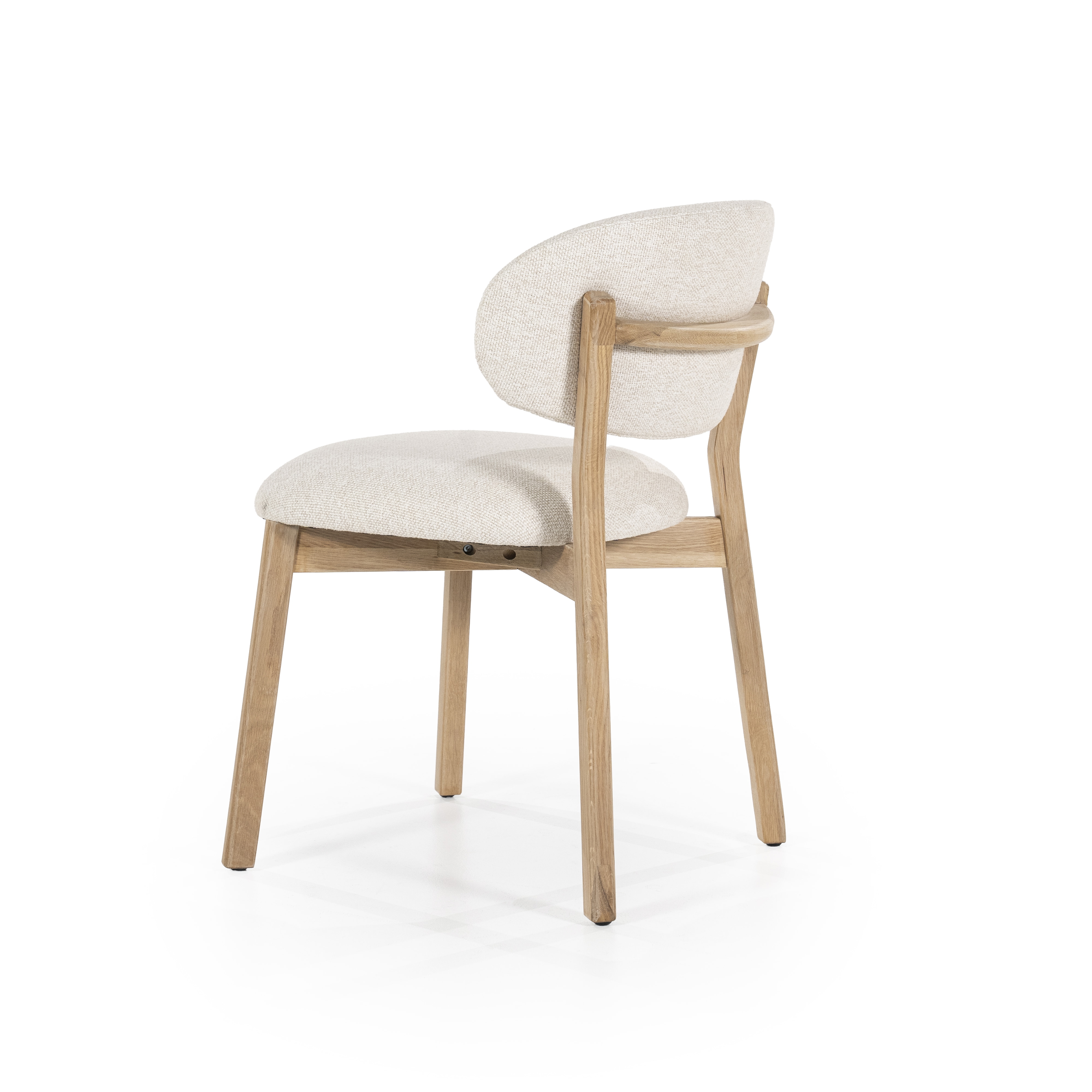 Eleonora Eetkamerstoel 'Mikky' kleur Beige/Naturel