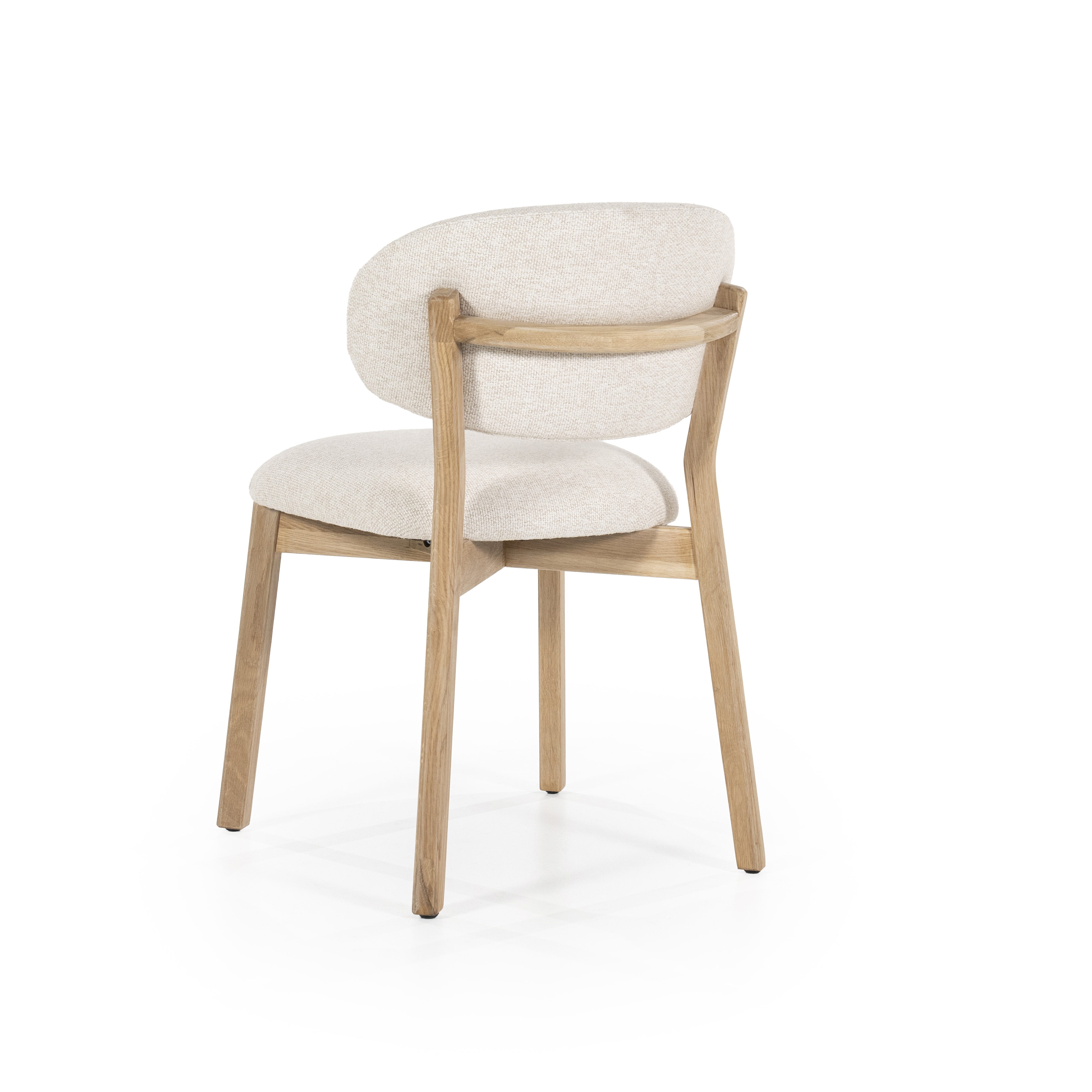 Eleonora Eetkamerstoel 'Mikky' kleur Beige/Naturel