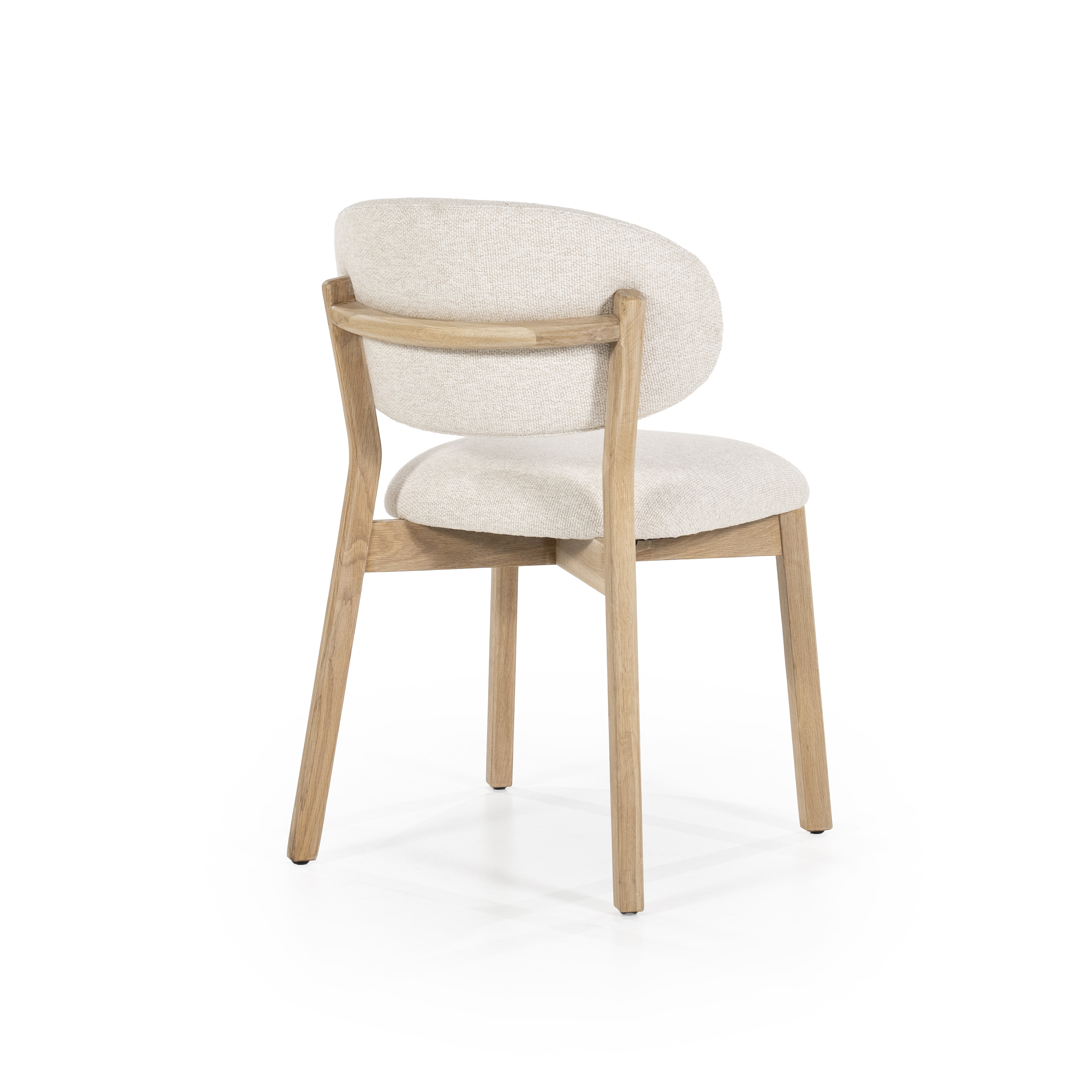 Eleonora Eetkamerstoel 'Mikky' kleur Beige/Naturel