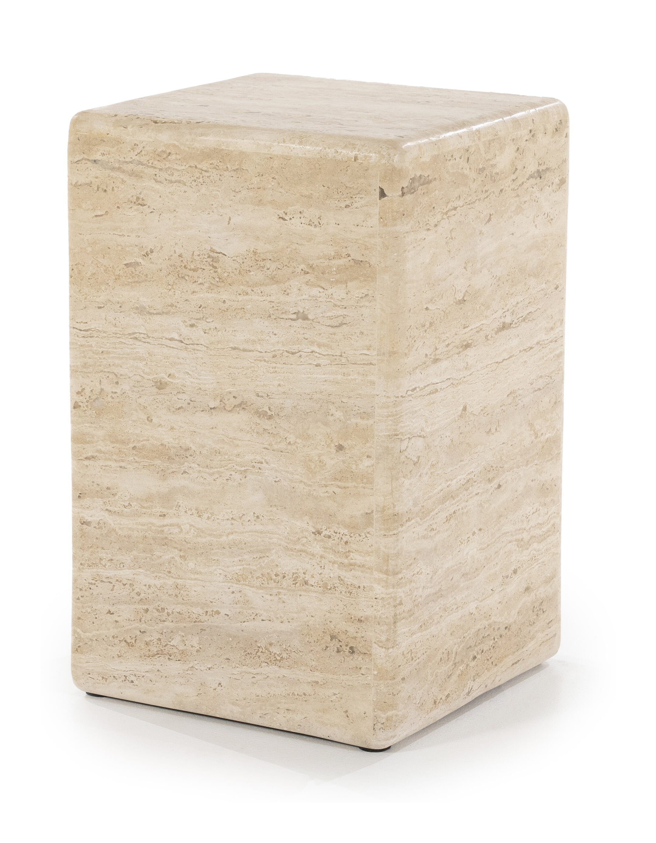 Eleonora Bijzettafel 'Donta' Travertin, 30 x 30cm