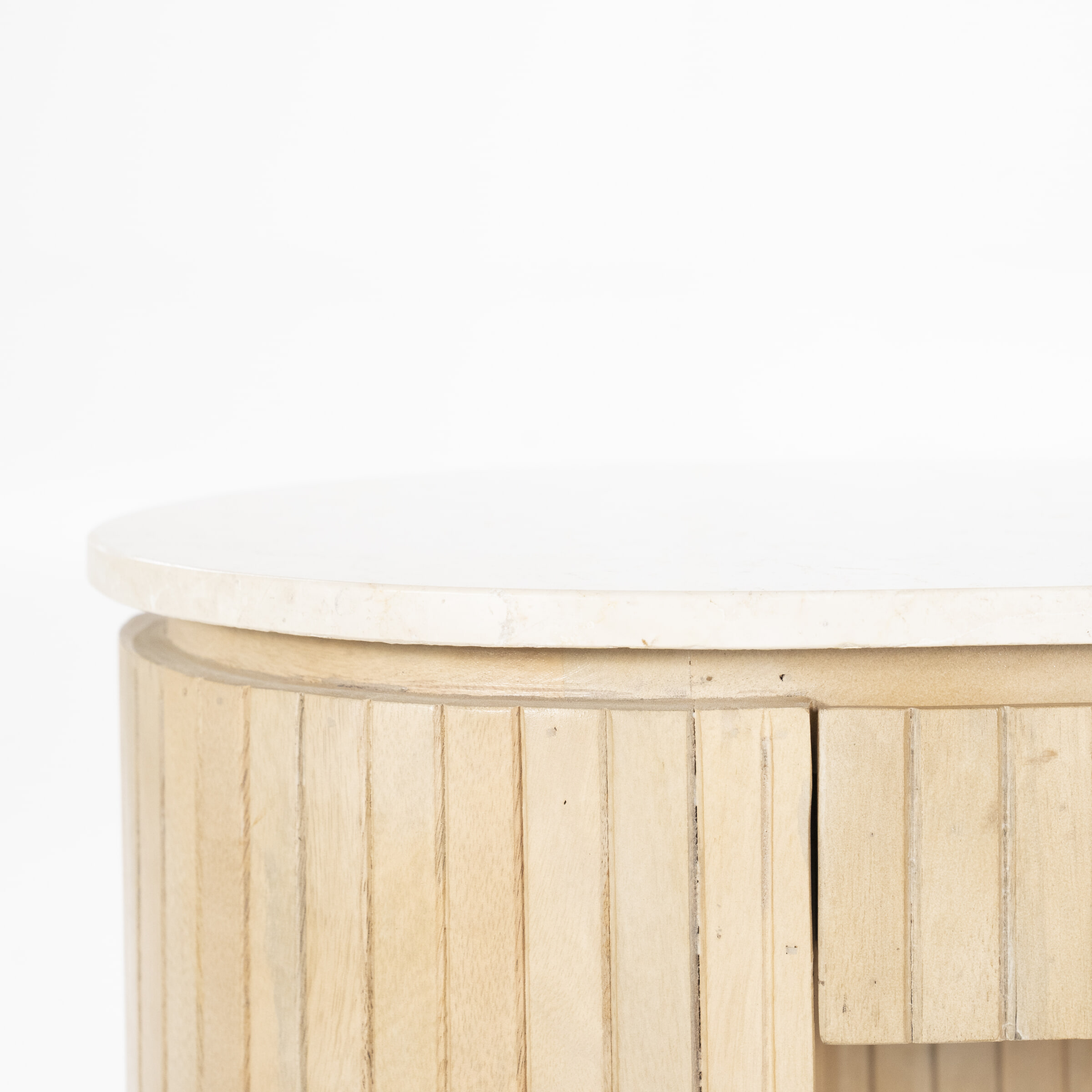 Eleonora Organisch Bureau 'Kira' Mangohout en marmer, 129 x 60cm