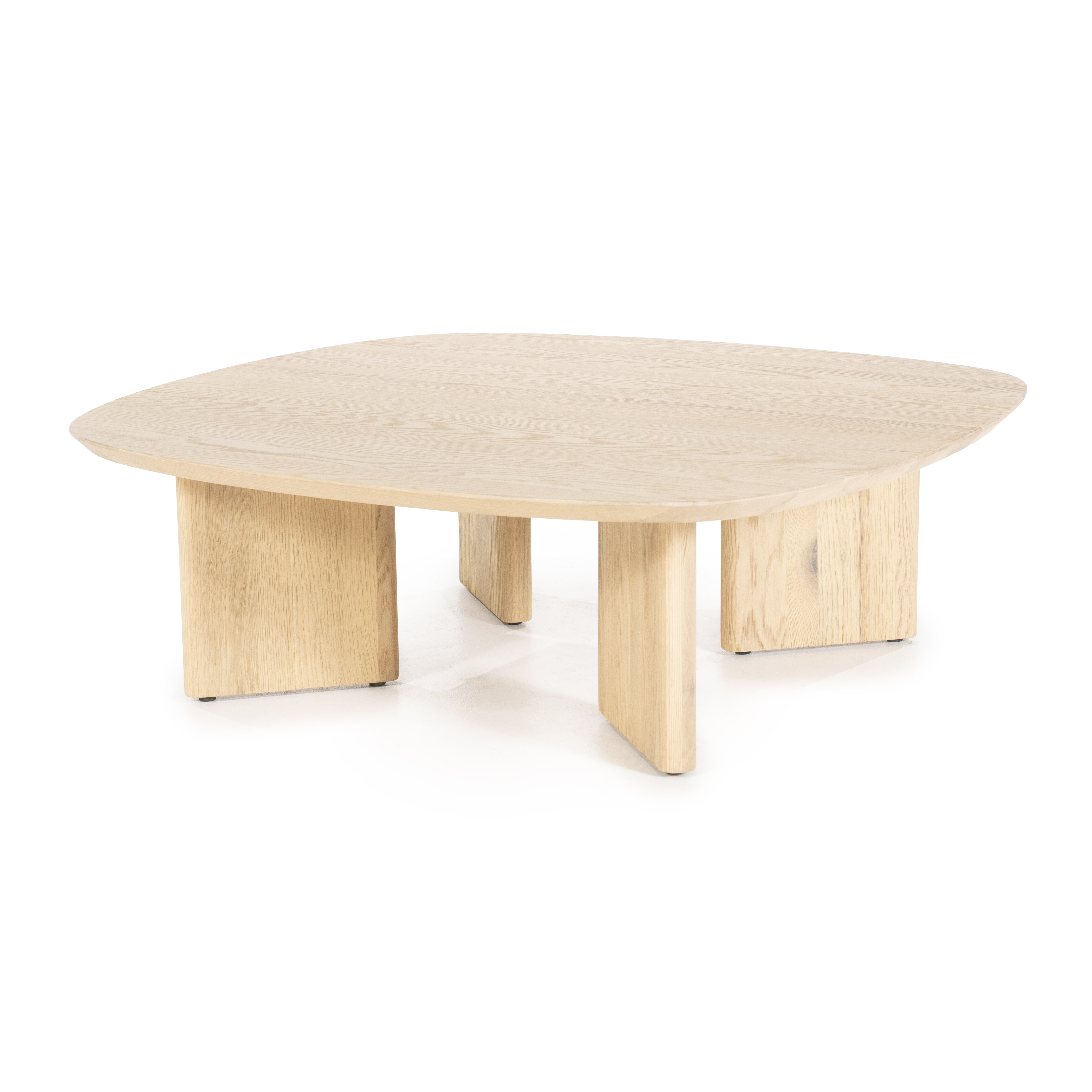 Eleonora Salontafel Stef Eiken, 100 x 100cm - Naturel - Vierkant