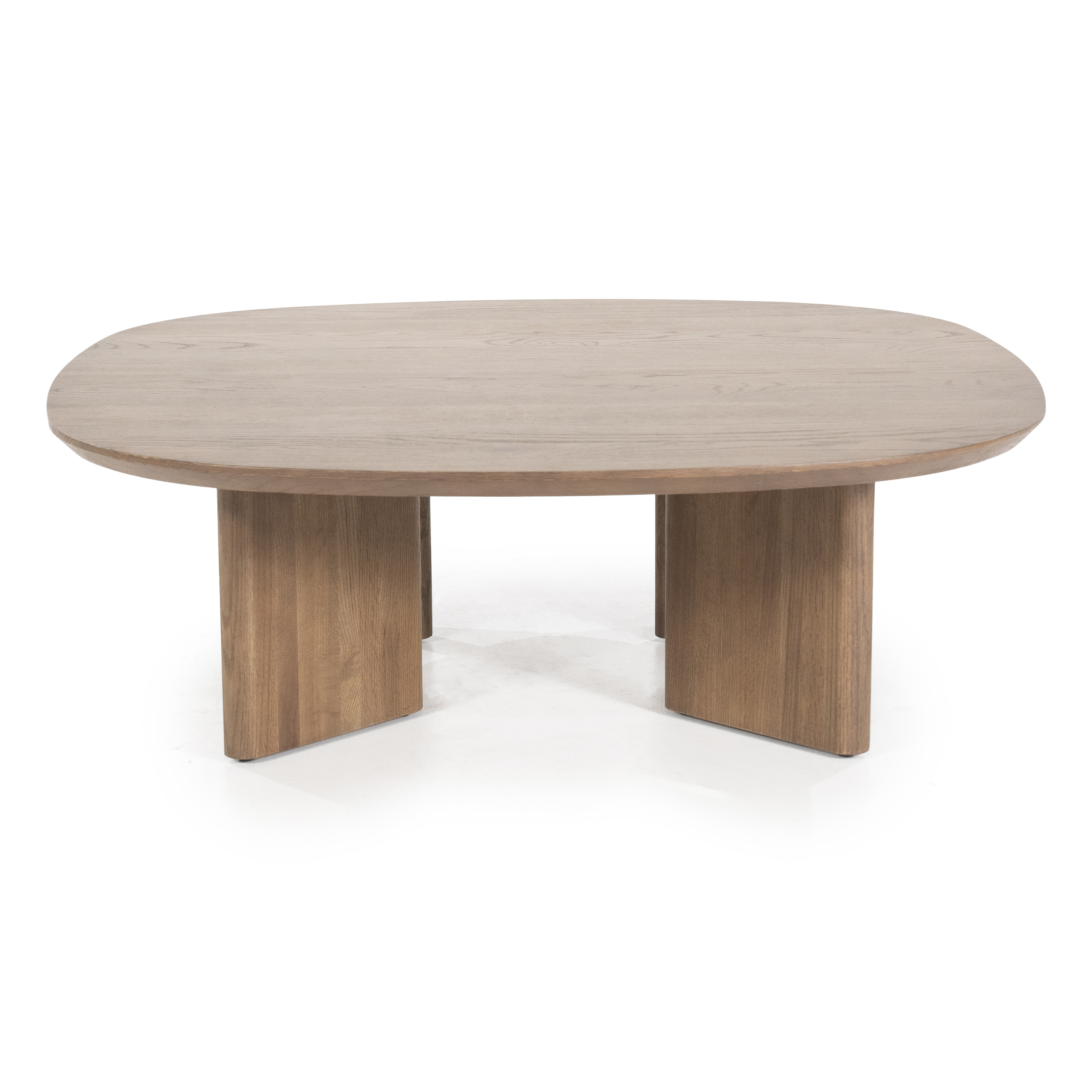Eleonora Salontafel 'Stef' Eiken, 100 x 100cm, kleur Bruin