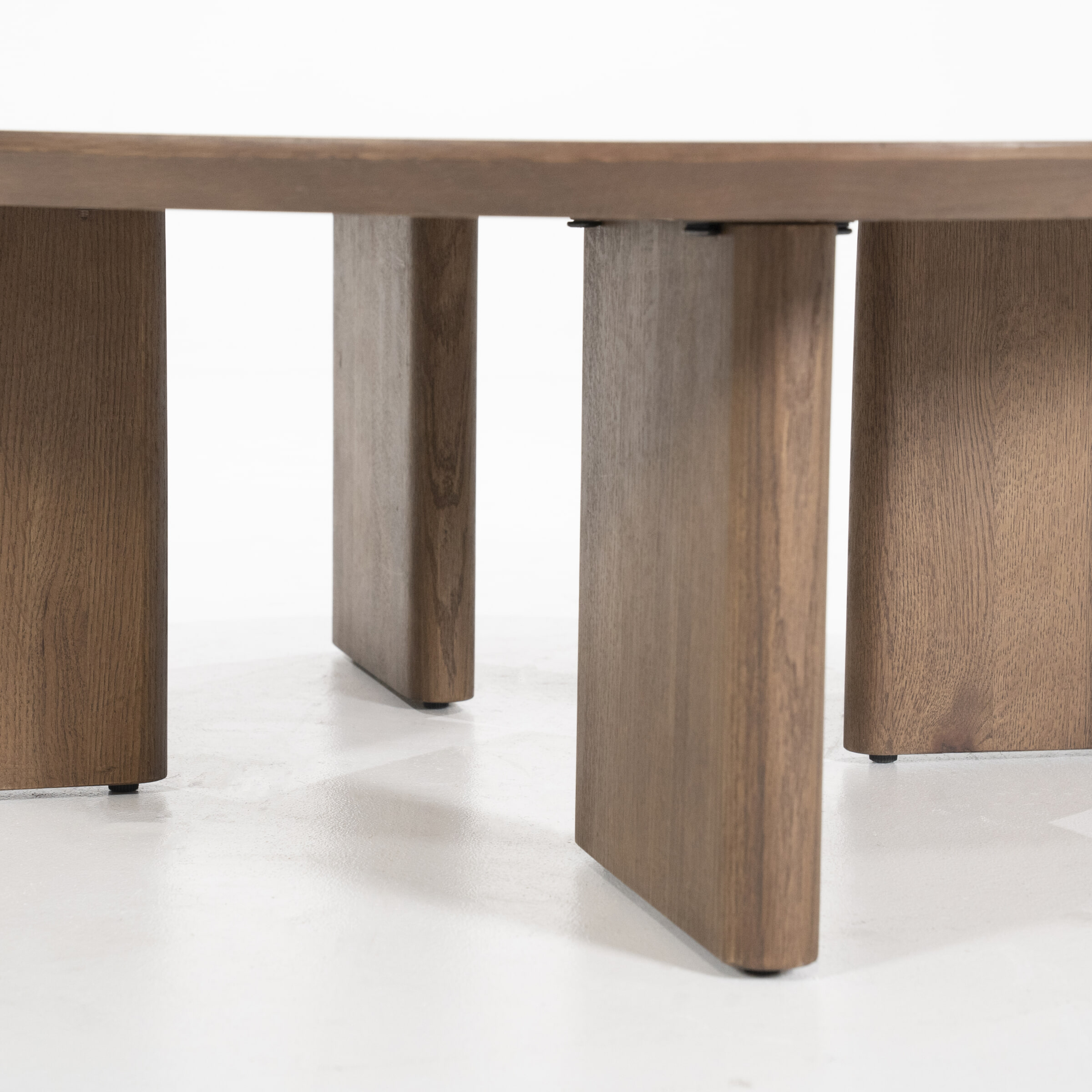 Eleonora Salontafel 'Stef' Eiken, 100 x 100cm, kleur Bruin