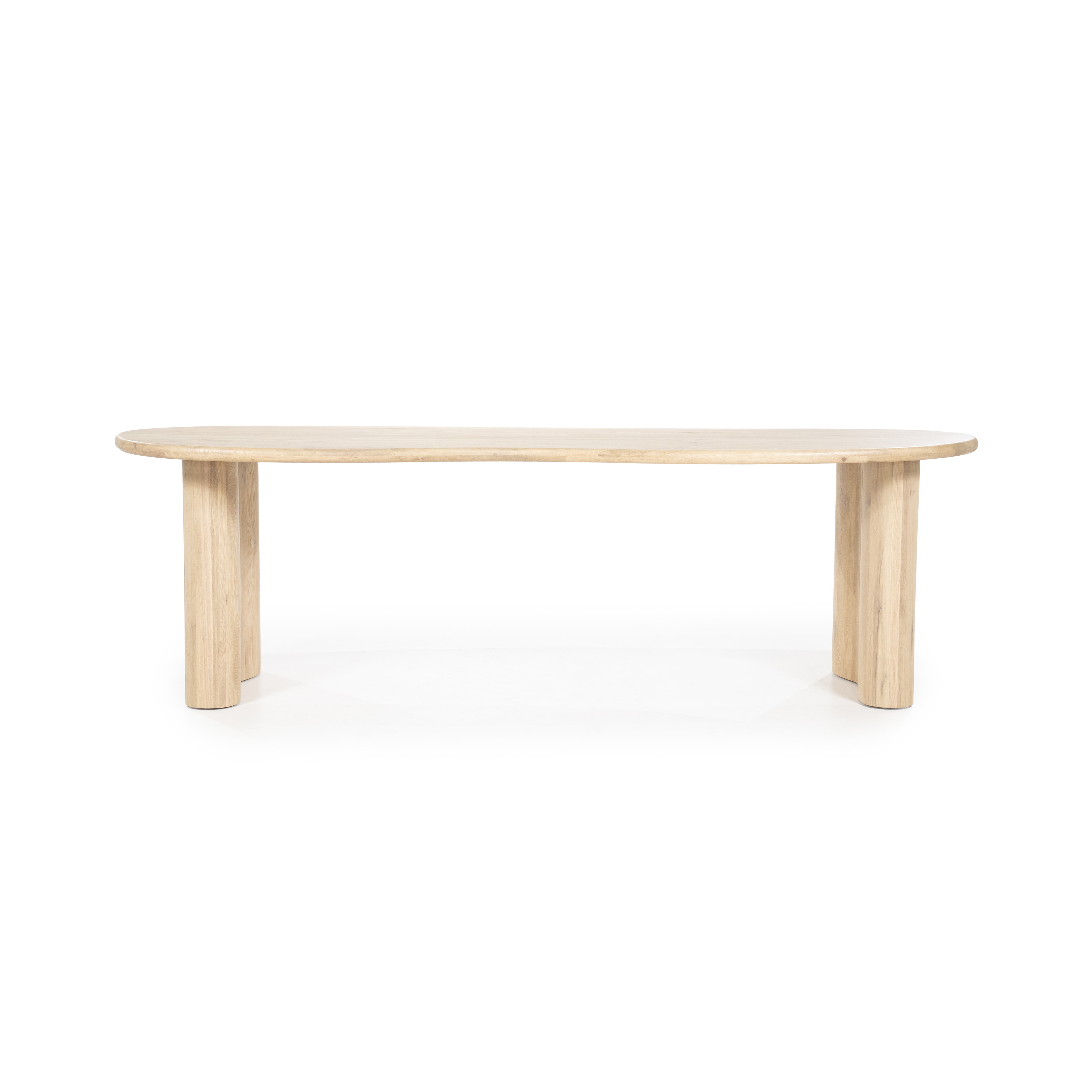 Eleonora Organische Eettafel 'Josh' Eiken, 250 x 110cm, kleur Naturel