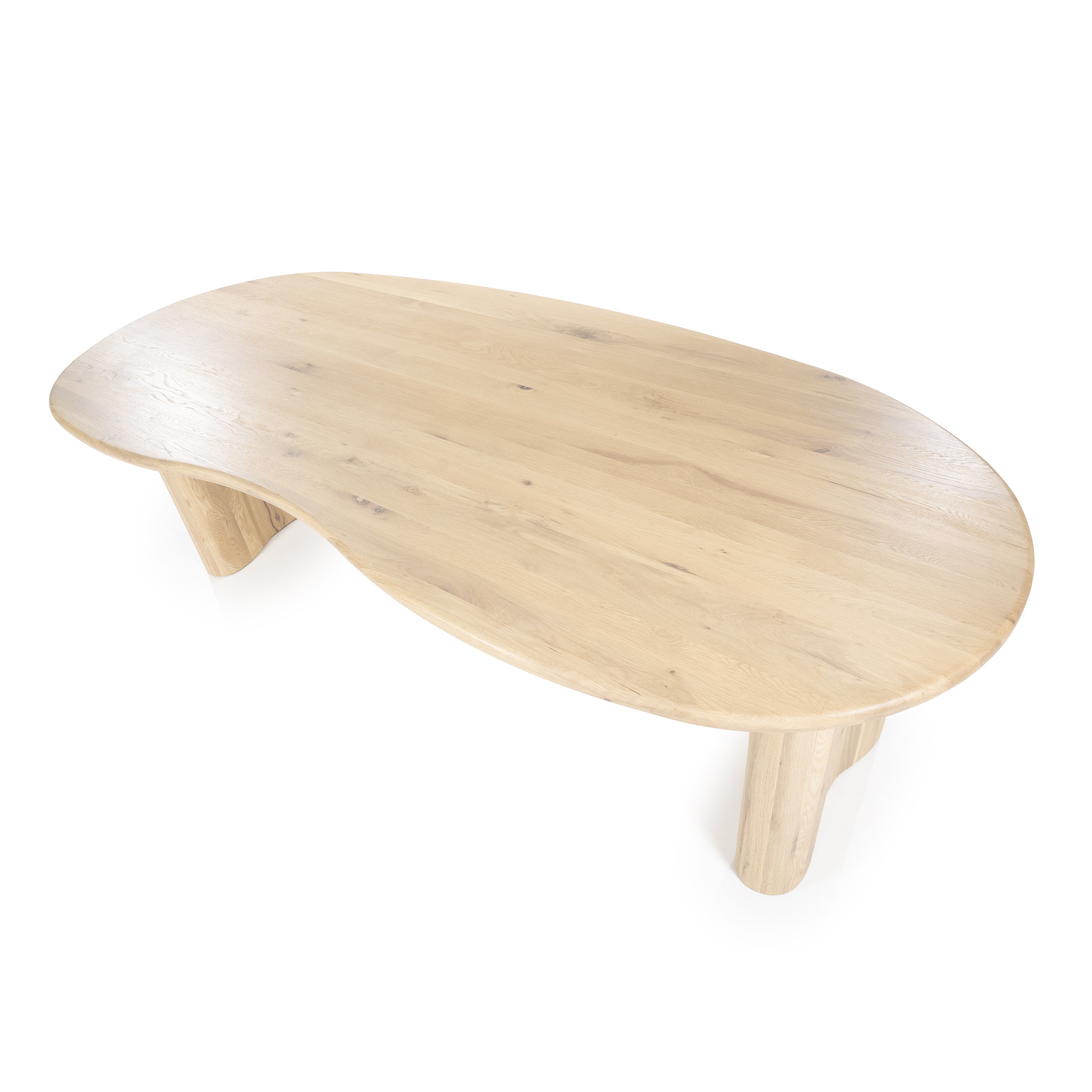 Eleonora Organische Eettafel 'Josh' Eiken, 250 x 110cm, kleur Naturel