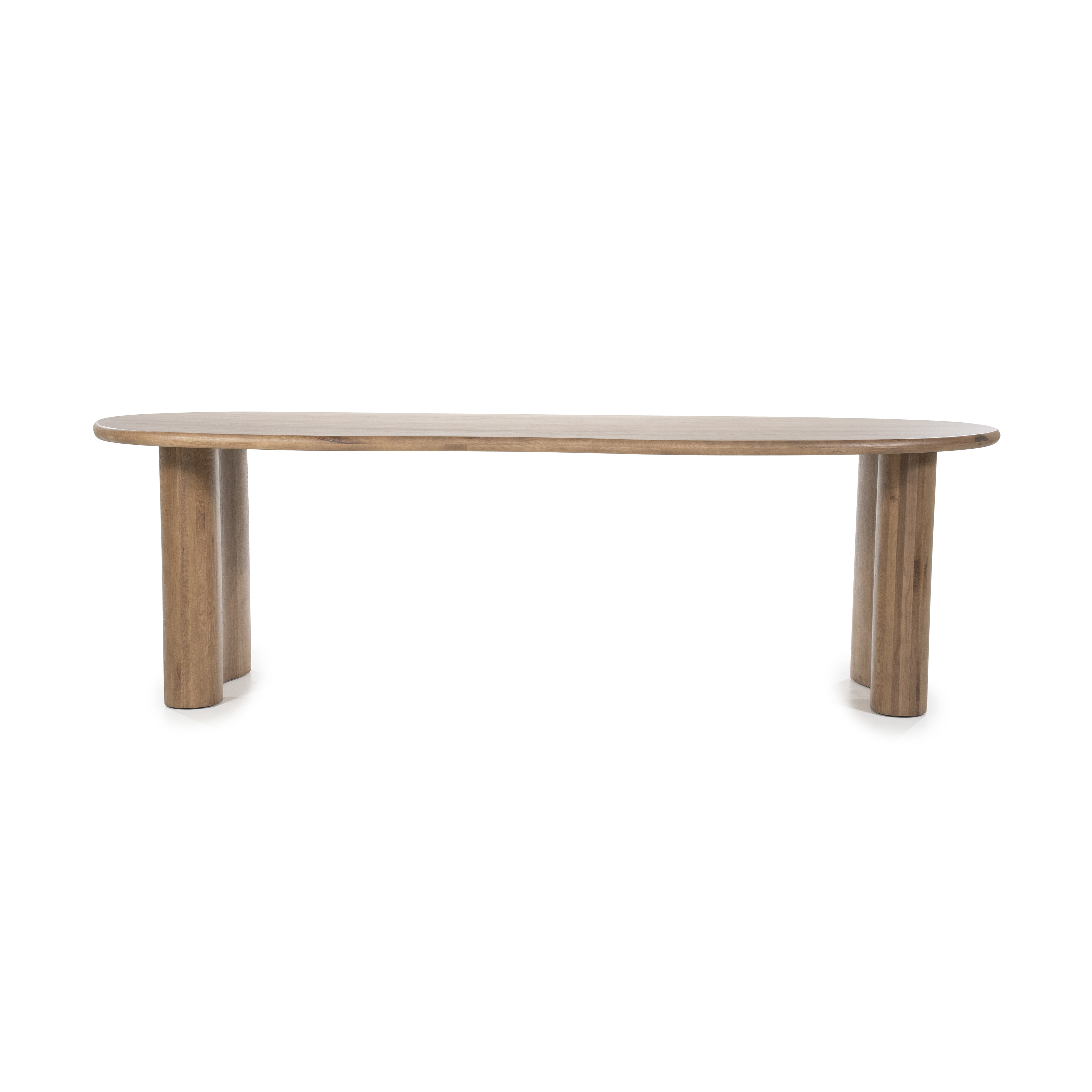 Eleonora Organische Eettafel 'Josh' Eiken, 250 x 110cm, kleur Bruin