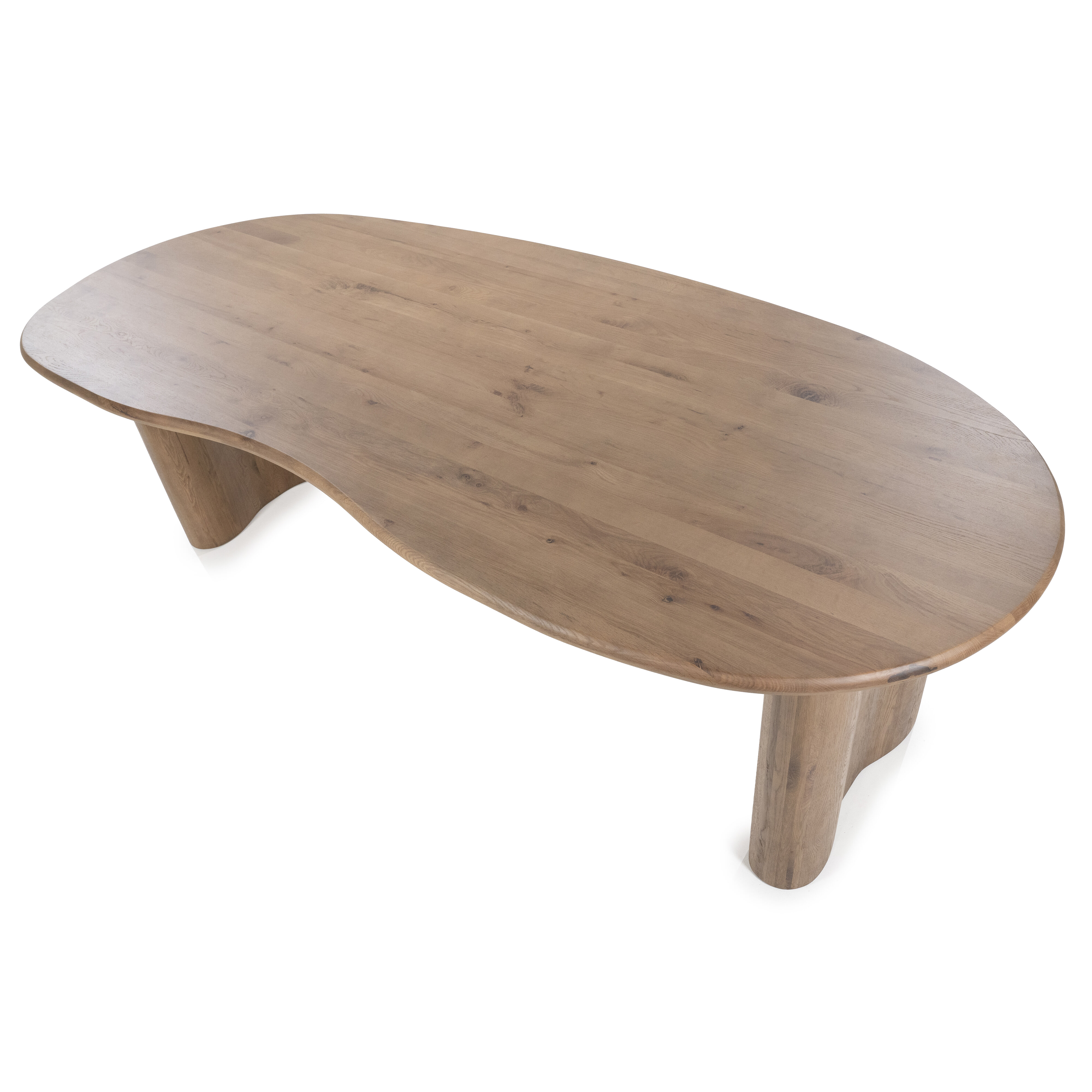 Eleonora Organische Eettafel 'Josh' Eiken, 250 x 110cm, kleur Bruin
