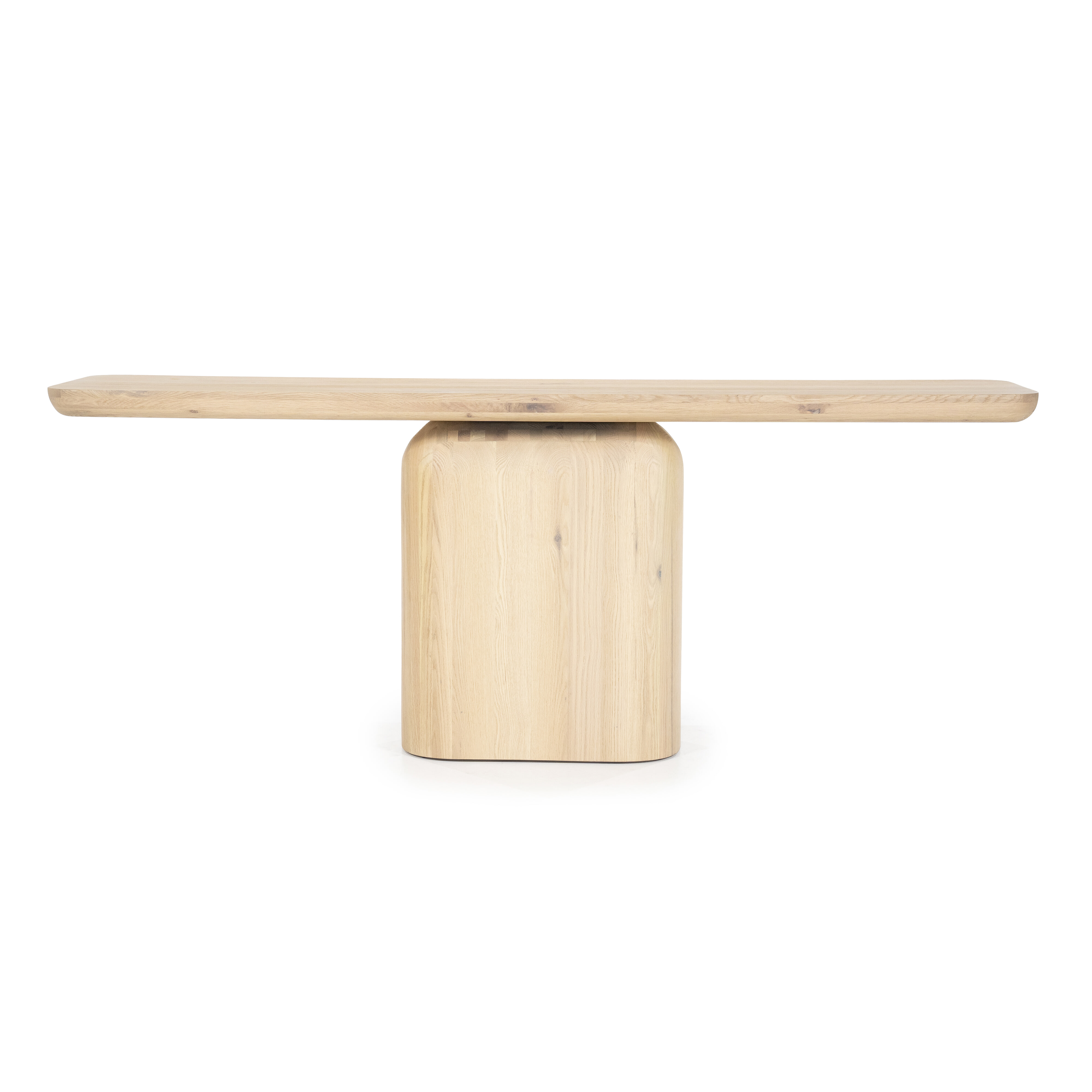 Eleonora Sidetable 'Leon' Eiken, 200cm, kleur Naturel