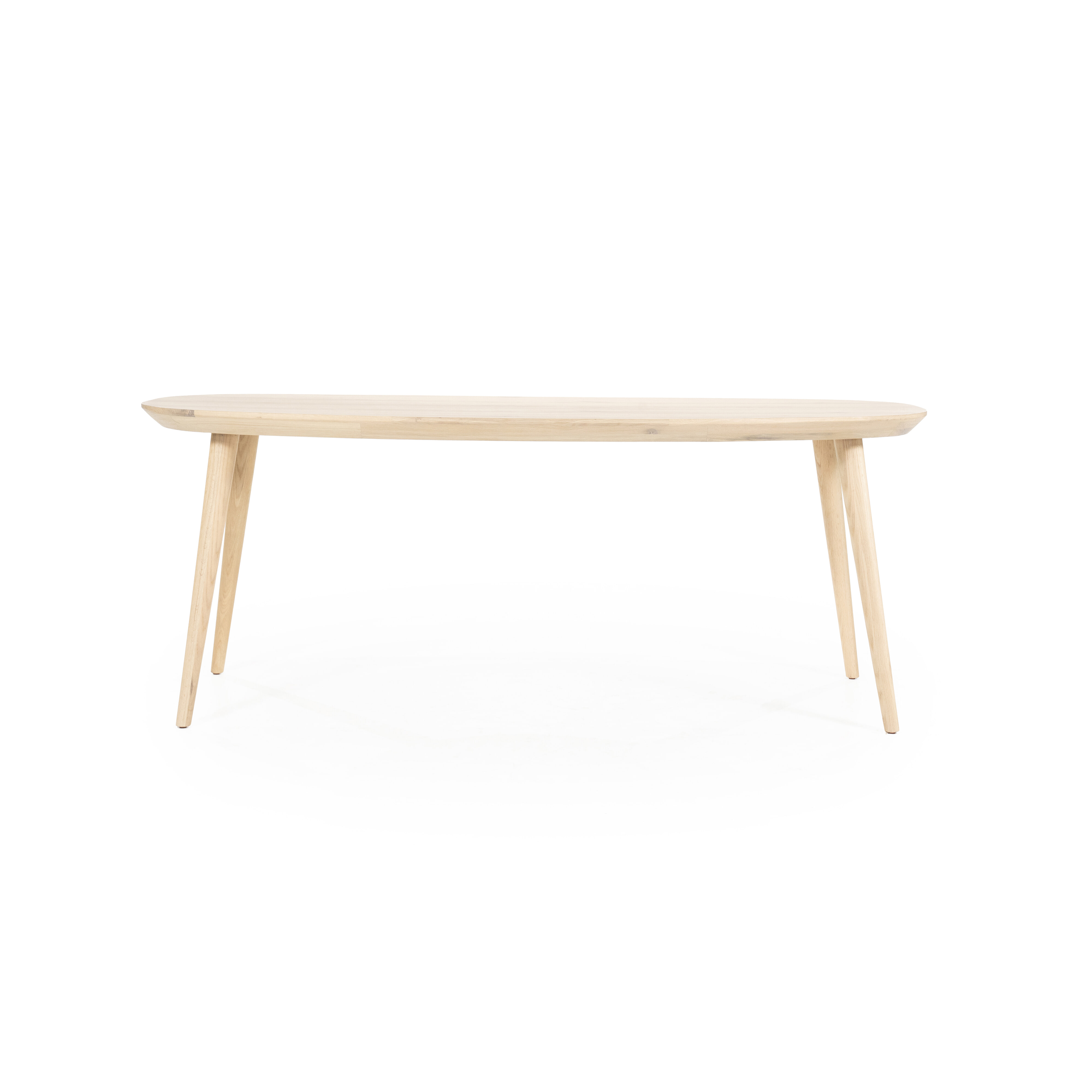 Eleonora Deens Ovale Eettafel 'Elijah' Eiken, 220 x 100cm, kleur Naturel