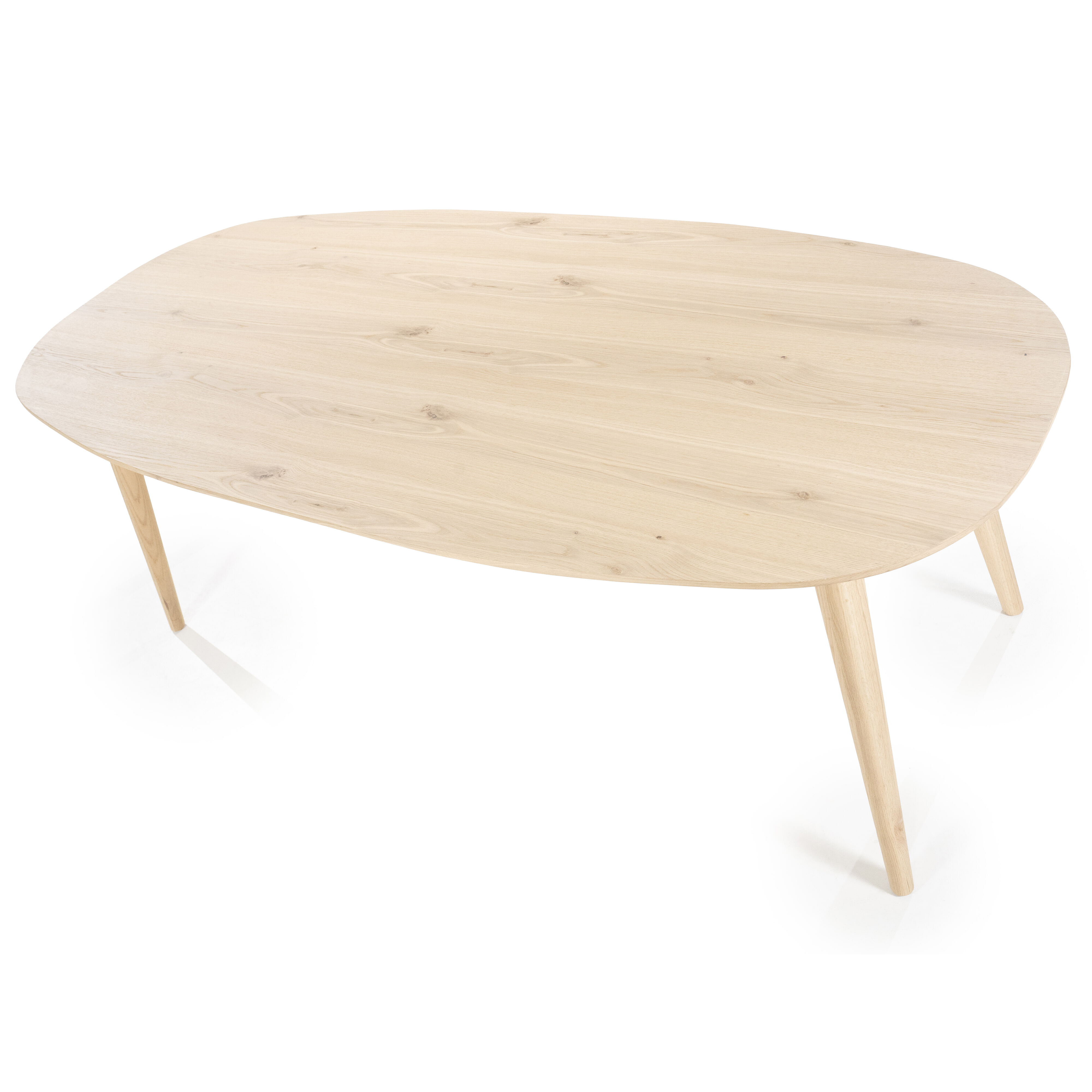 Eleonora Deens Ovale Eettafel 'Elijah' Eiken, 220 x 100cm, kleur Naturel