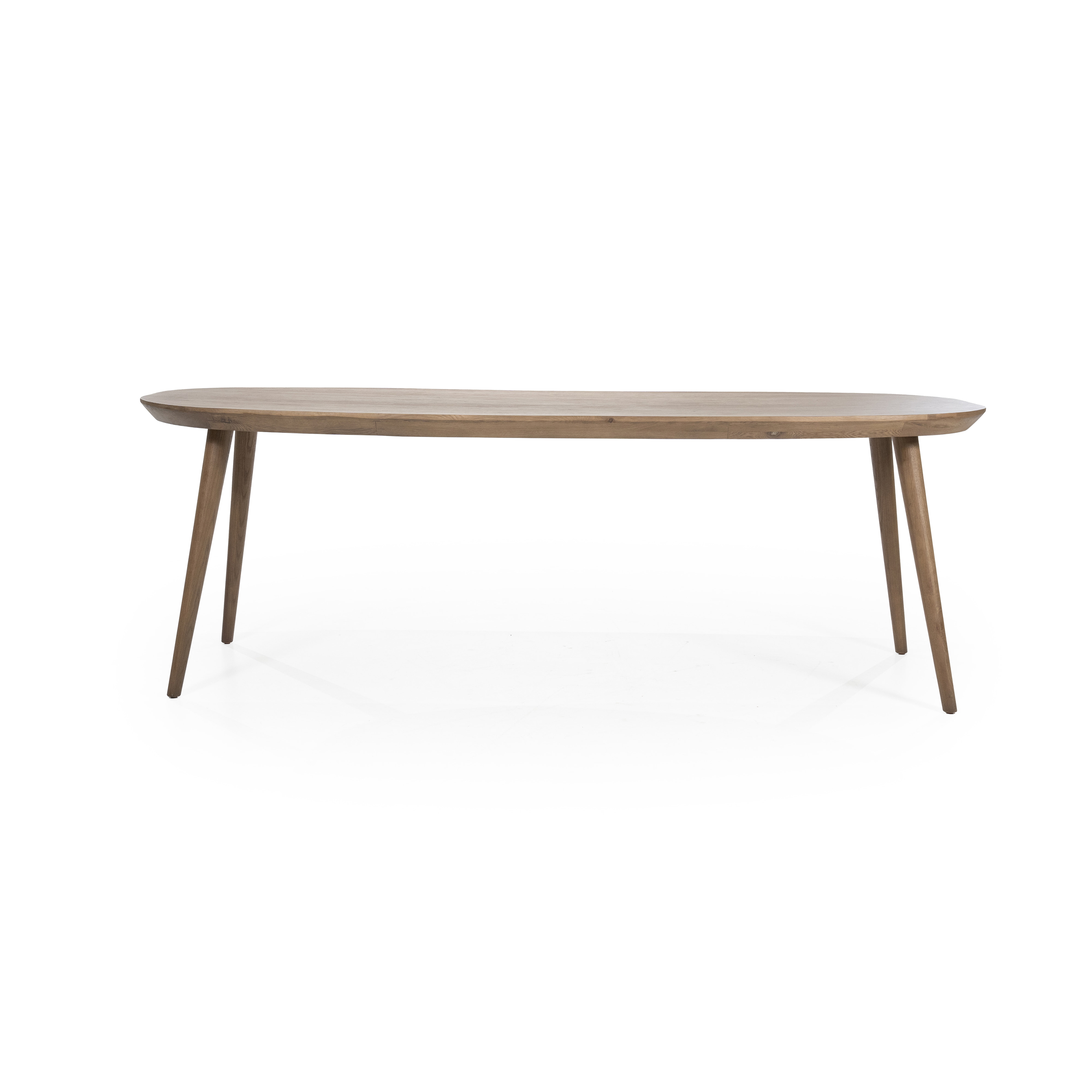 Eleonora Deens Ovale Eettafel 'Elijah' Eiken, 260 x 100cm, kleur Bruin