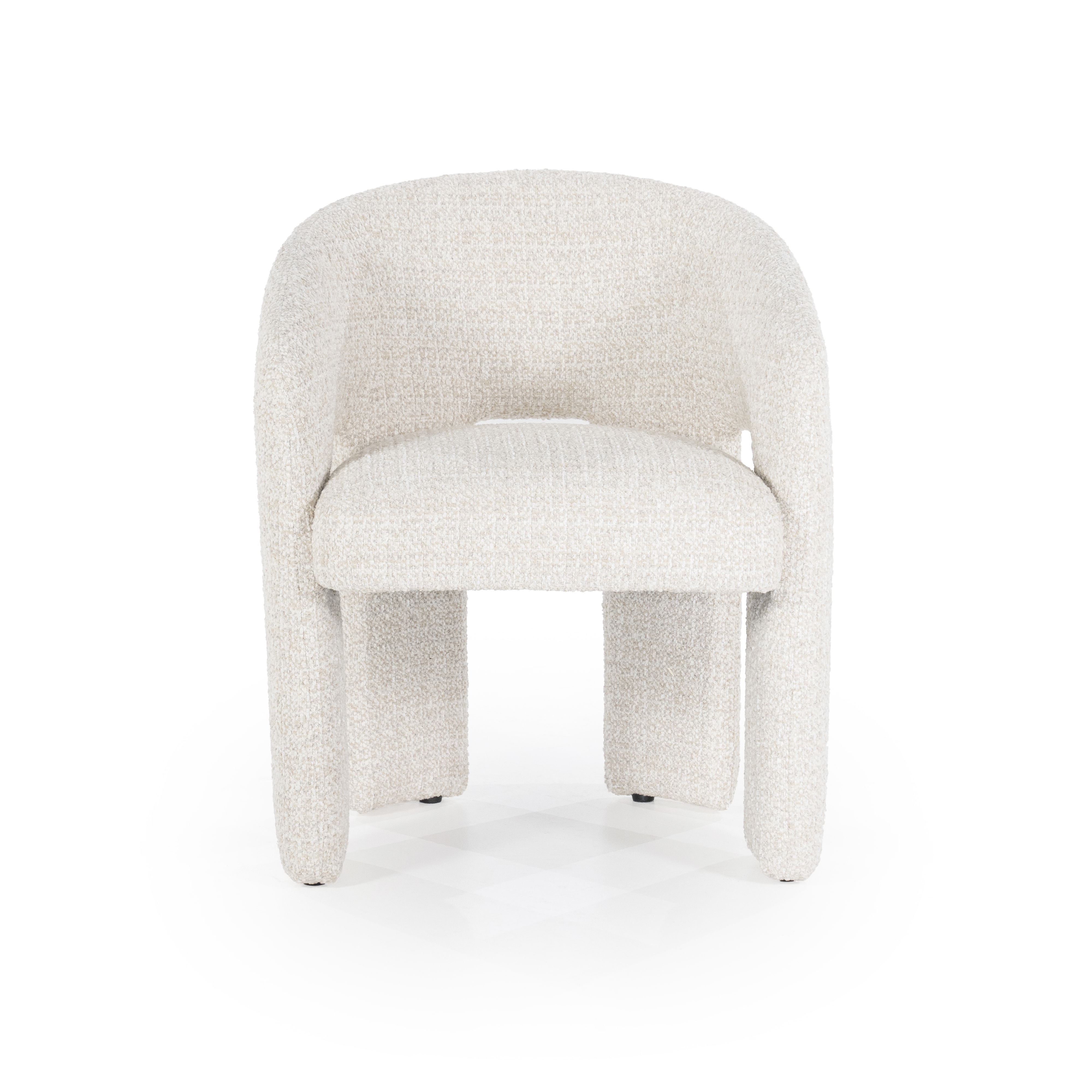 Eleonora Eetkamerstoel 'Hamilton' Grove Bouclé, kleur Beige