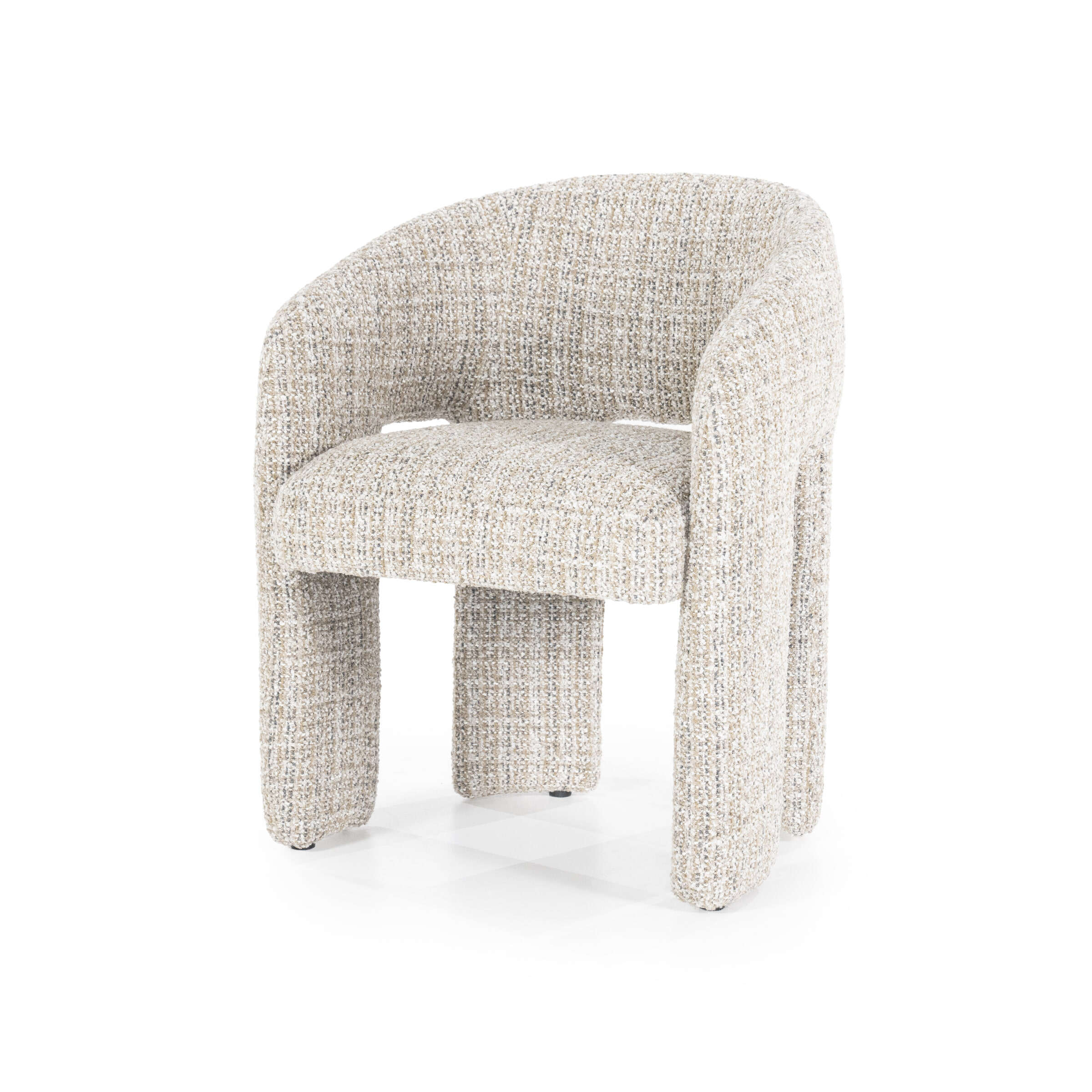 Eleonora Eetkamerstoel 'Hamilton' Grove Bouclé, kleur Taupe