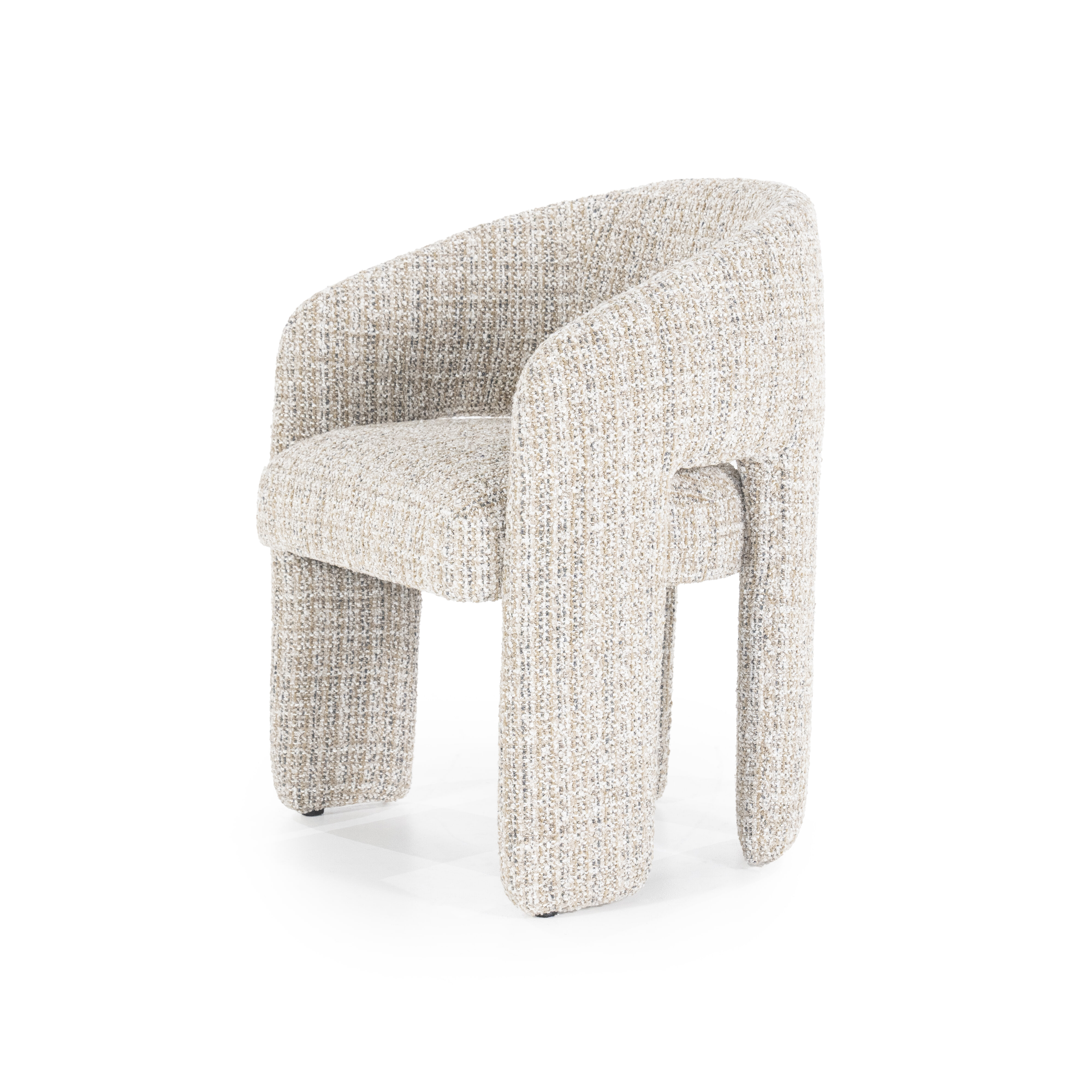 Eleonora Eetkamerstoel 'Hamilton' Grove Bouclé, kleur Taupe