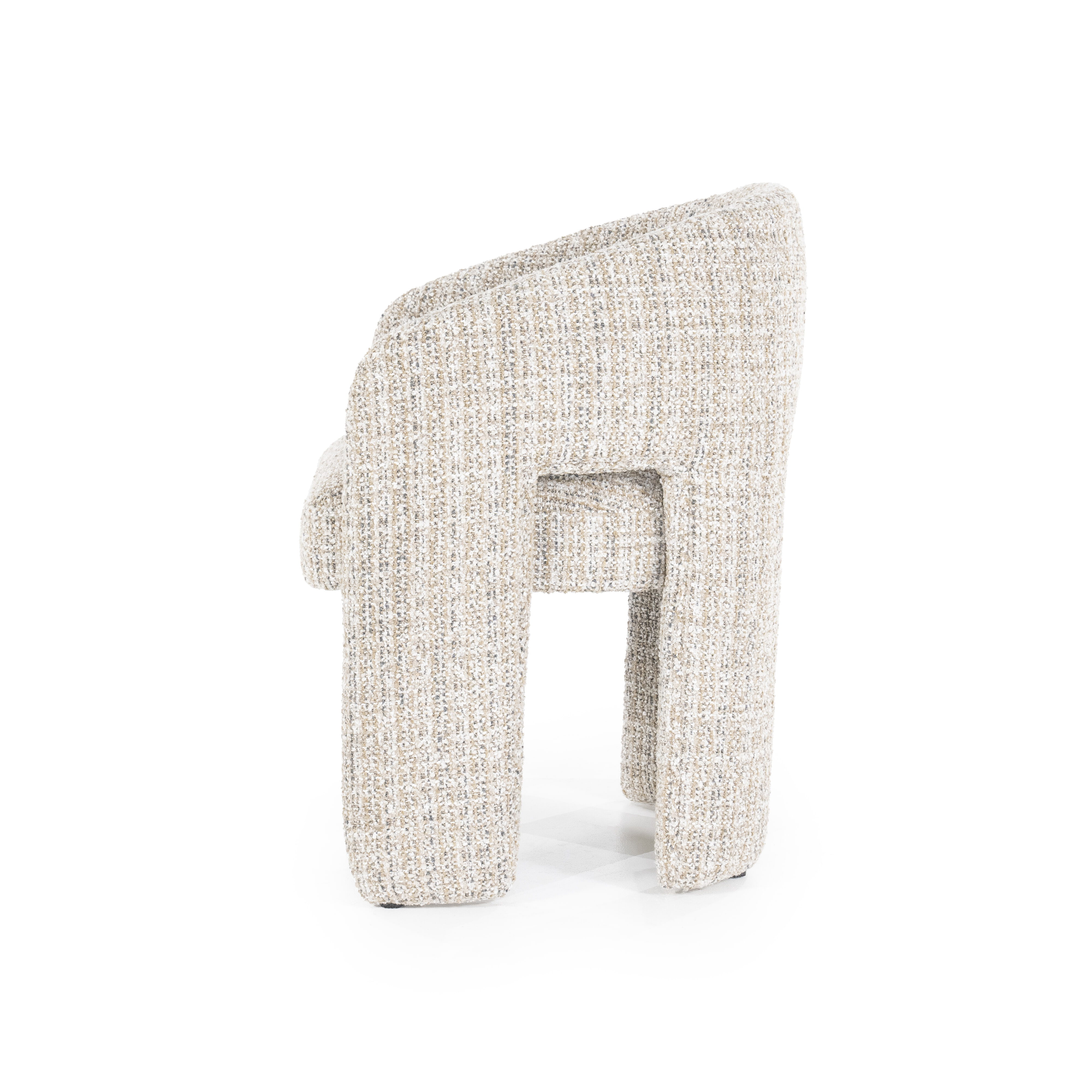 Eleonora Eetkamerstoel 'Hamilton' Grove Bouclé, kleur Taupe