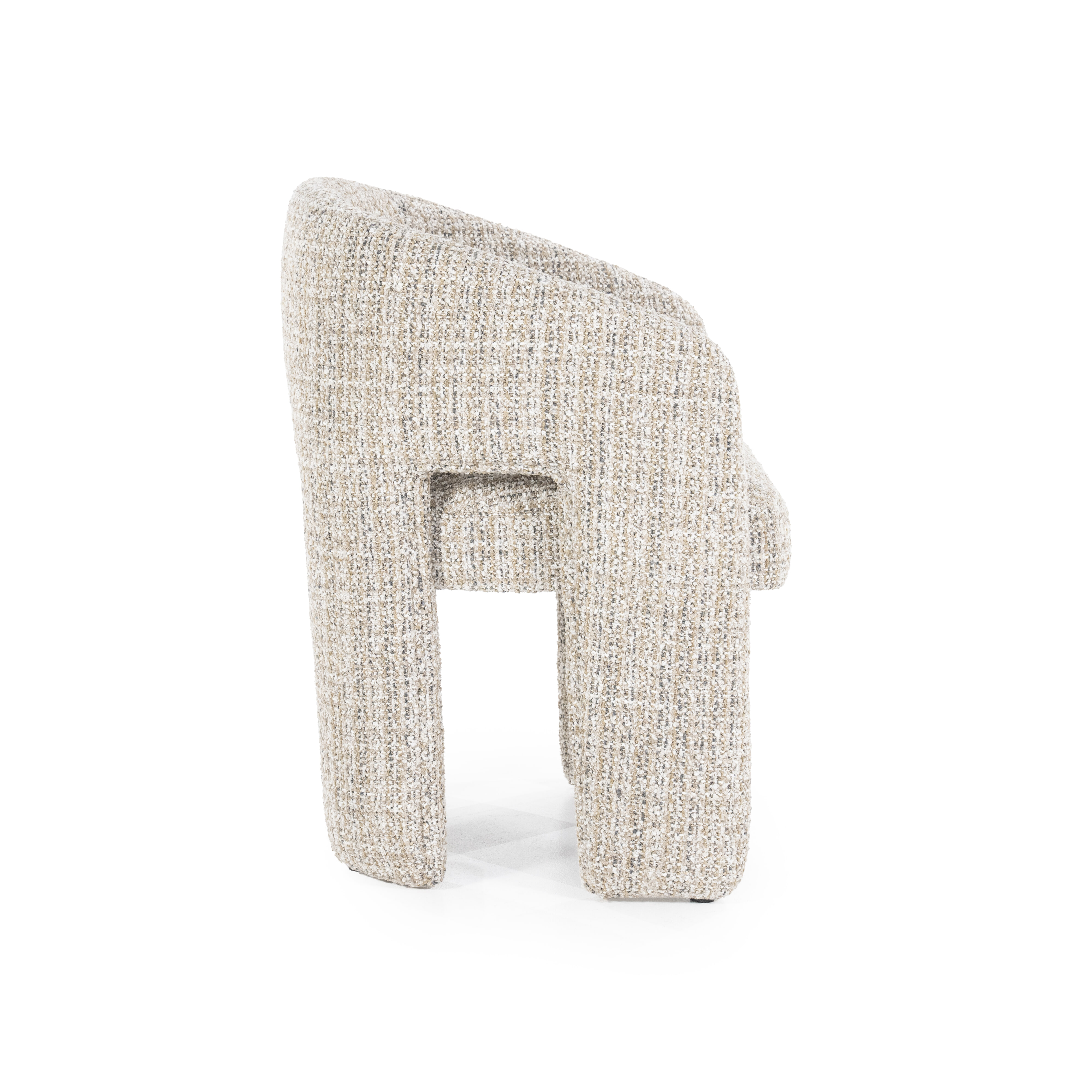 Eleonora Eetkamerstoel 'Hamilton' Grove Bouclé, kleur Taupe