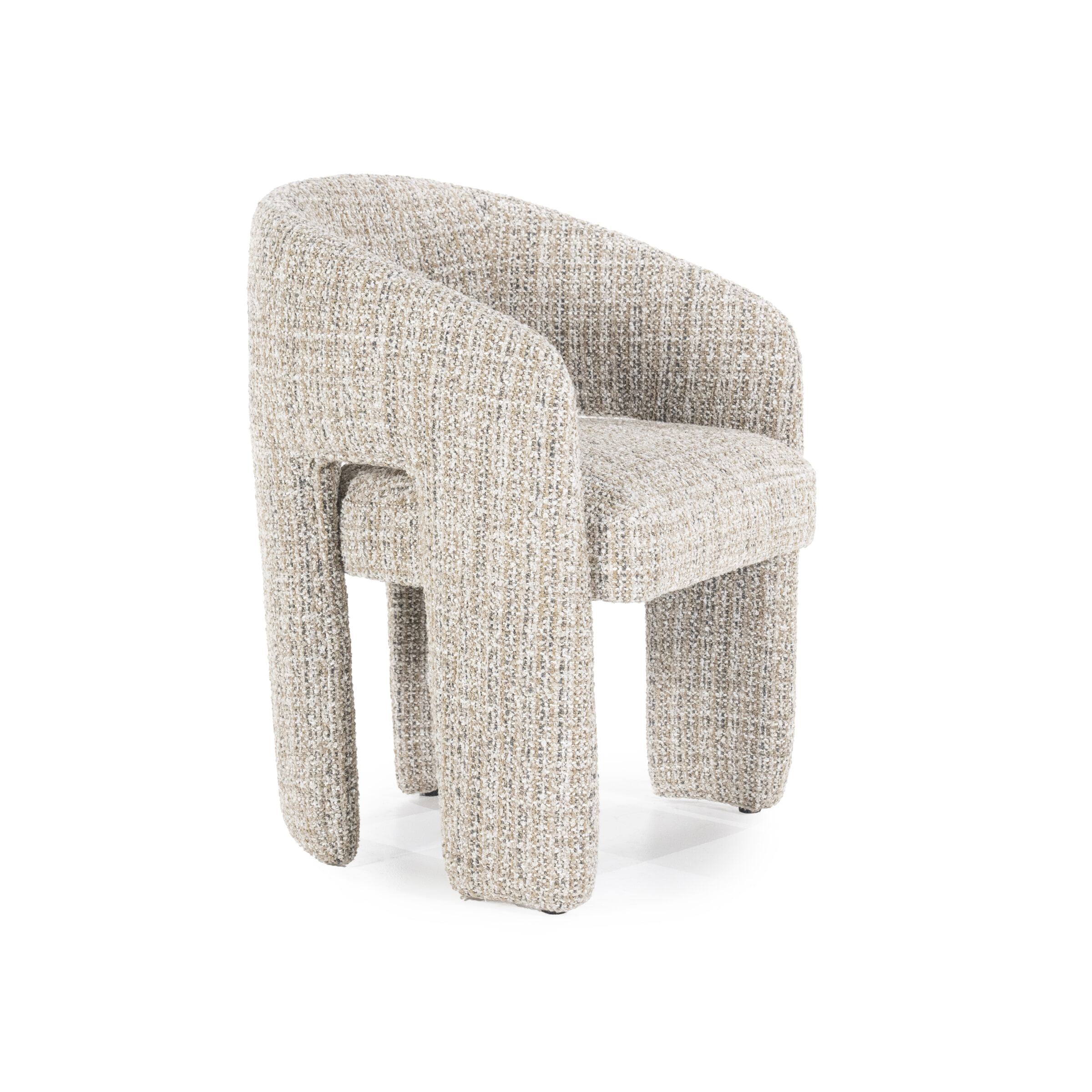 Eleonora Eetkamerstoel 'Hamilton' Grove Bouclé, kleur Taupe