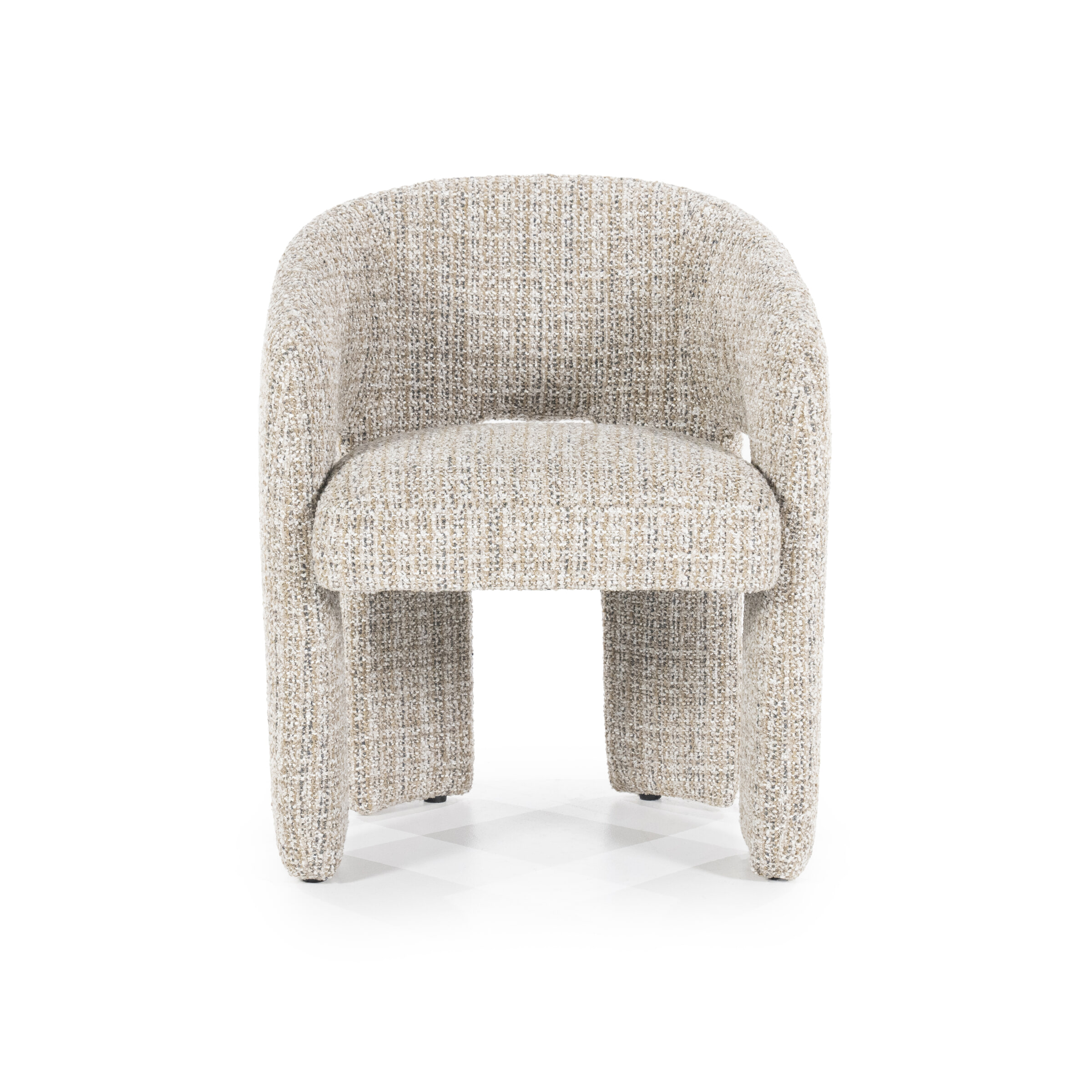 Eleonora Eetkamerstoel 'Hamilton' Grove Bouclé, kleur Taupe
