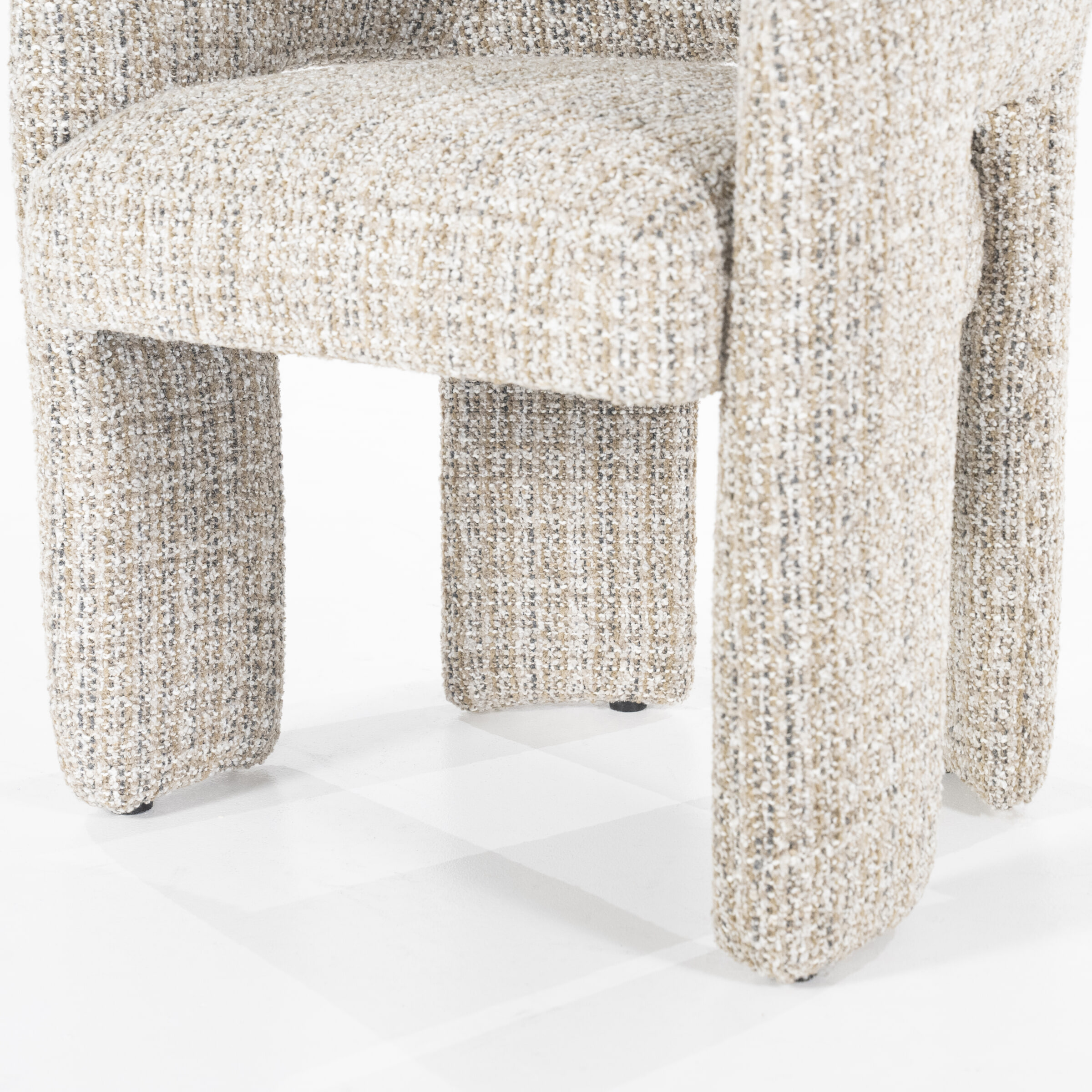 Eleonora Eetkamerstoel 'Hamilton' Grove Bouclé, kleur Taupe