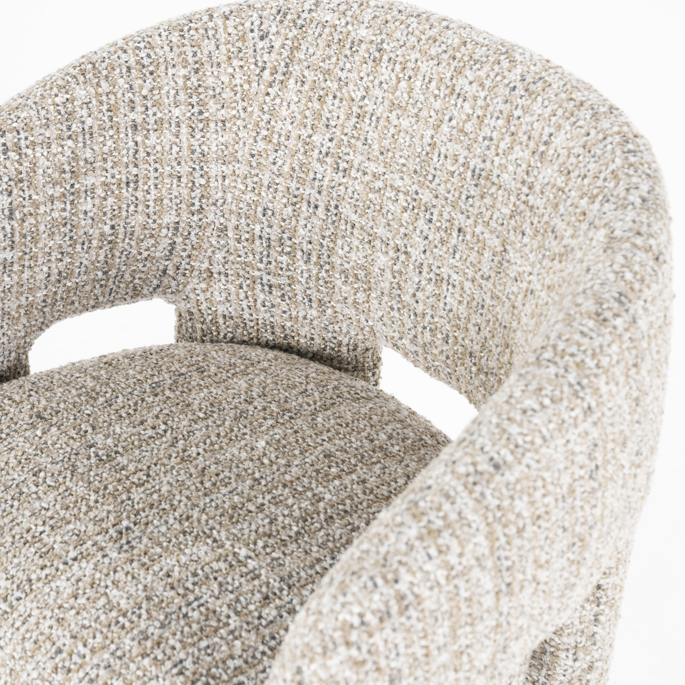 Eleonora Eetkamerstoel 'Hamilton' Grove Bouclé, kleur Taupe