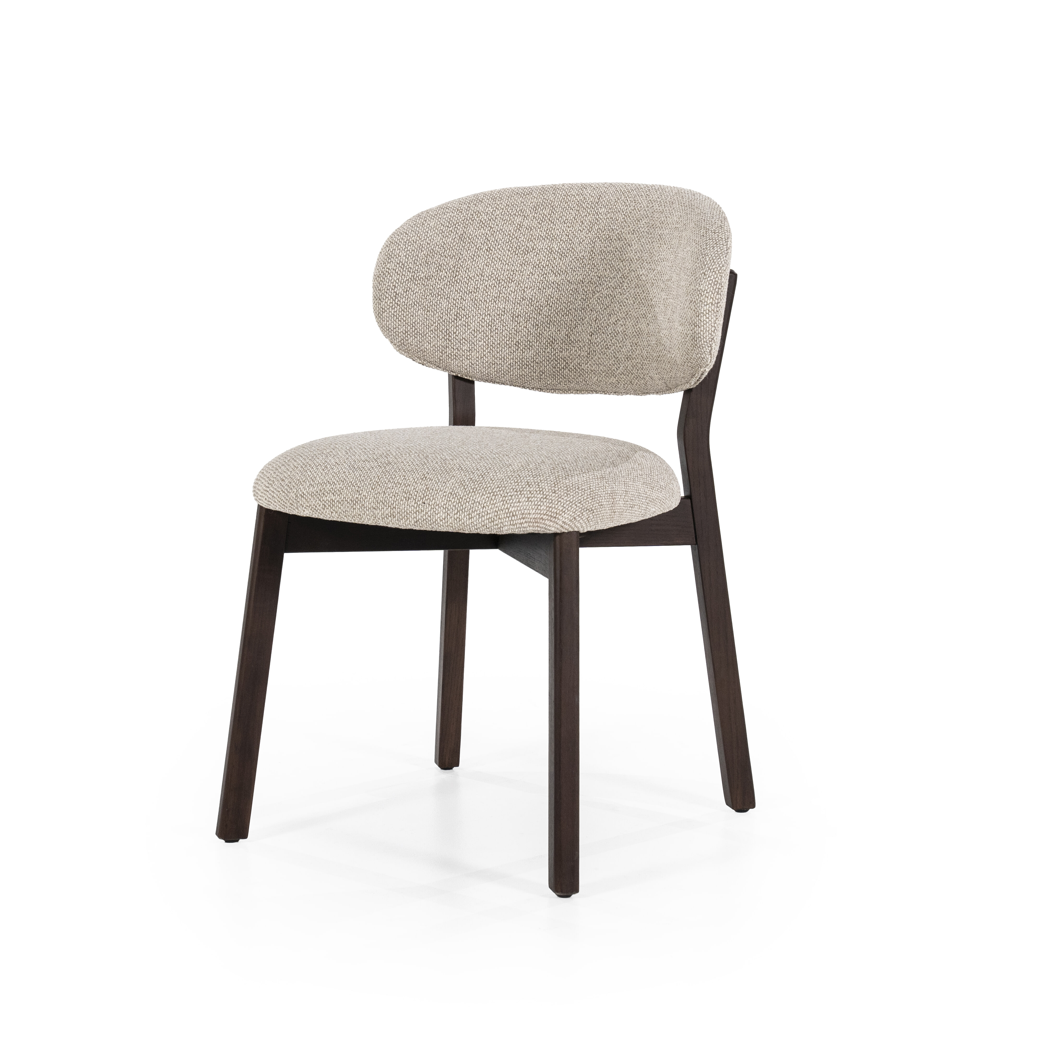 Eleonora Eetkamerstoel 'Mikky' kleur Taupe/Bruin