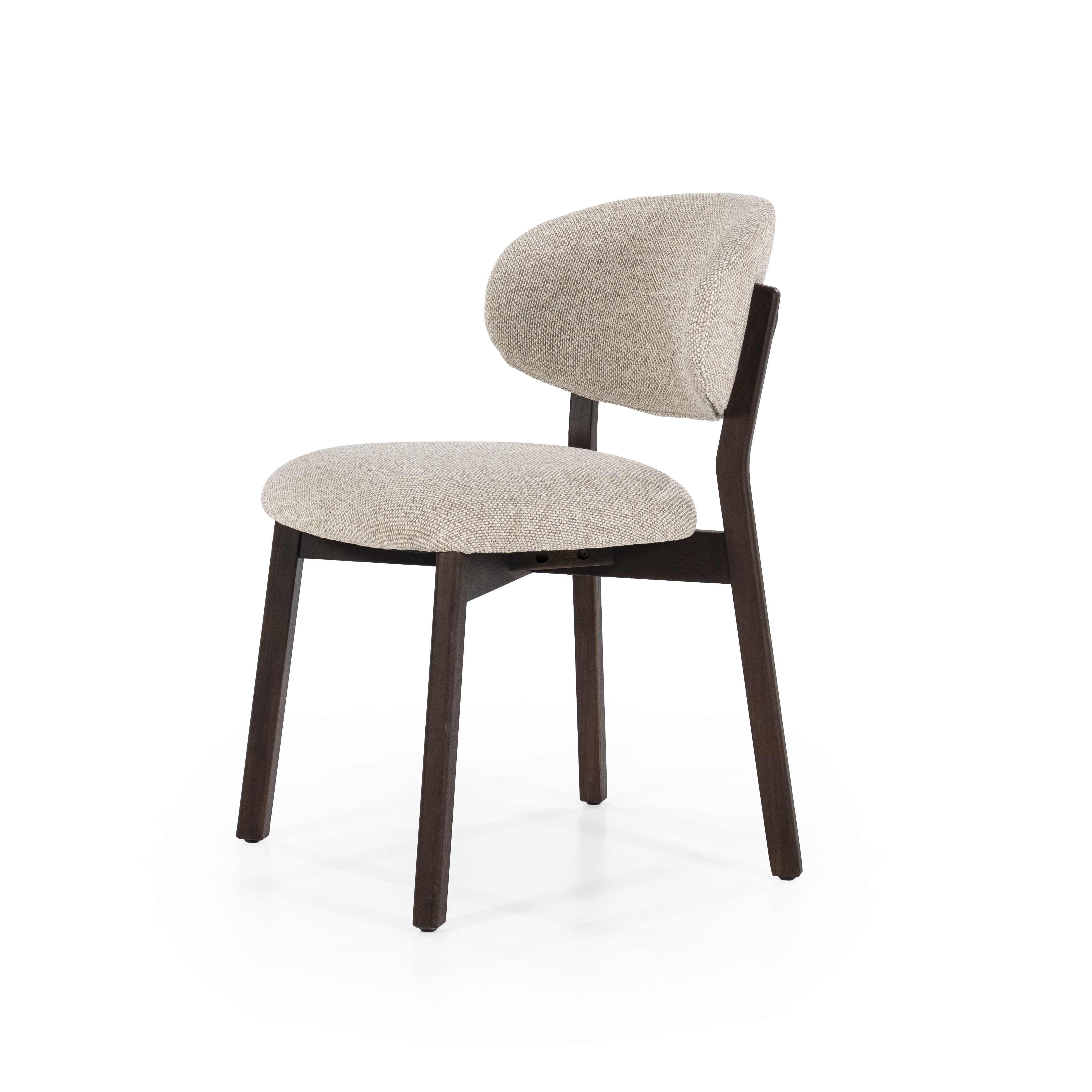 Eleonora Eetkamerstoel 'Mikky' kleur Taupe/Bruin