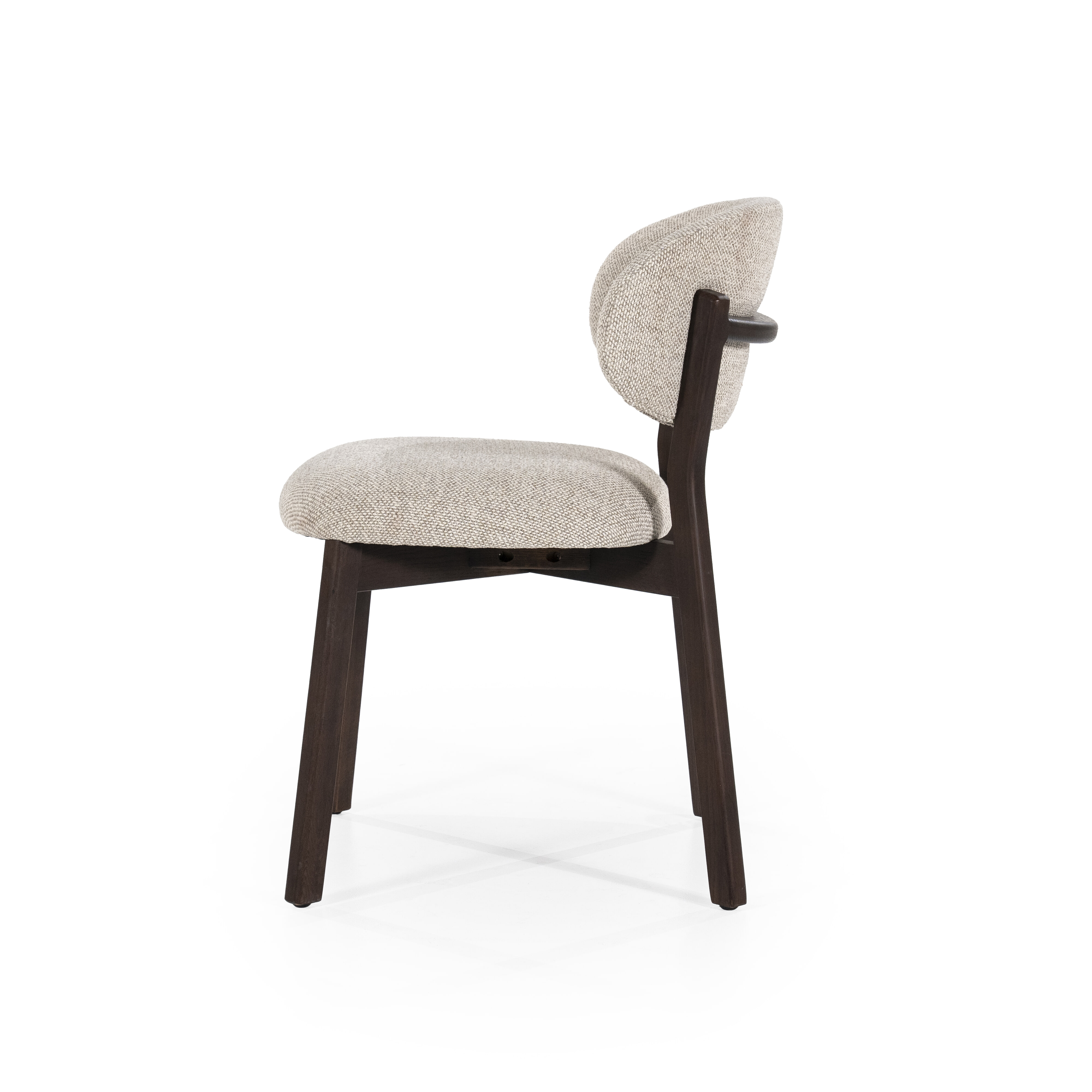 Eleonora Eetkamerstoel 'Mikky' kleur Taupe/Bruin
