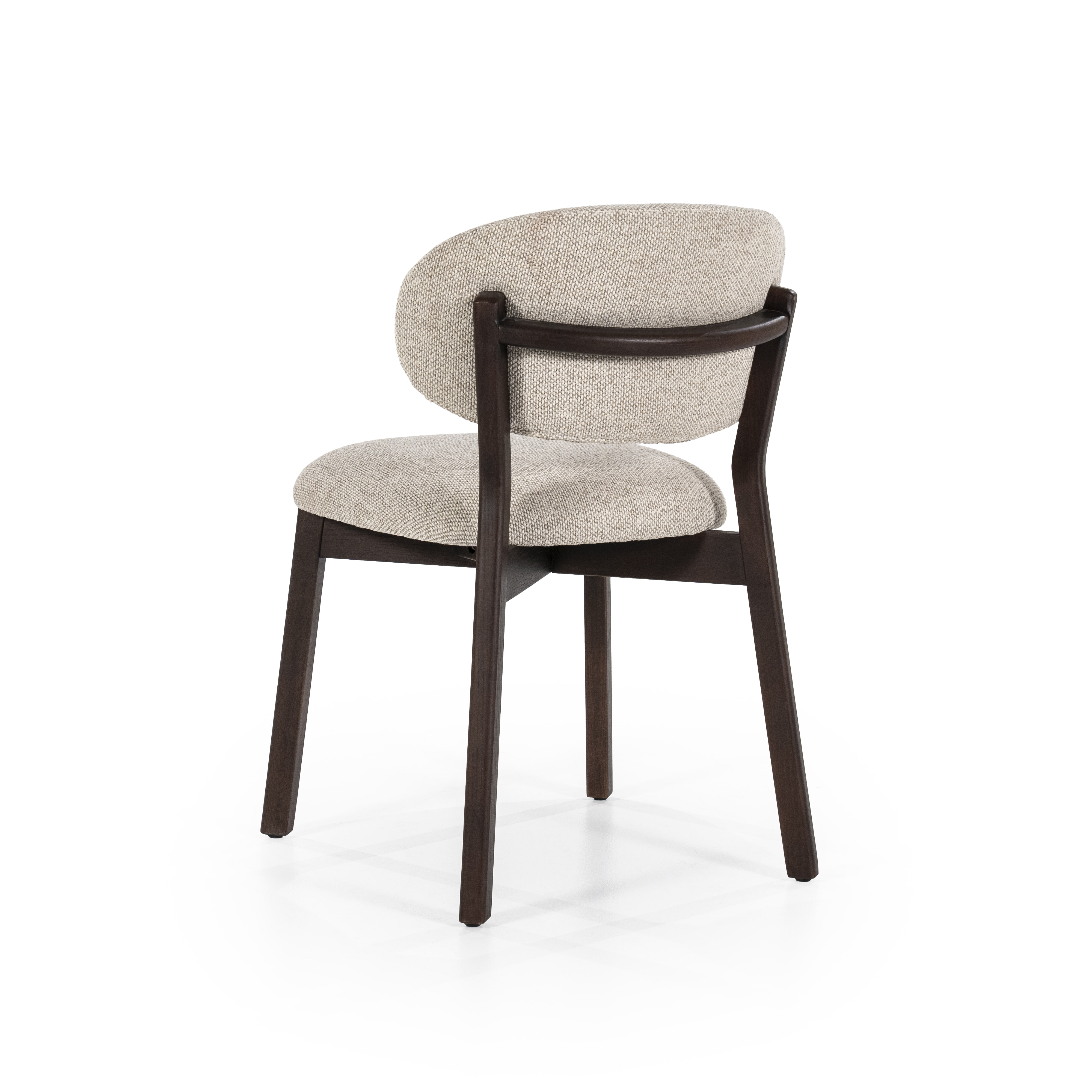 Eleonora Eetkamerstoel 'Mikky' kleur Taupe/Bruin