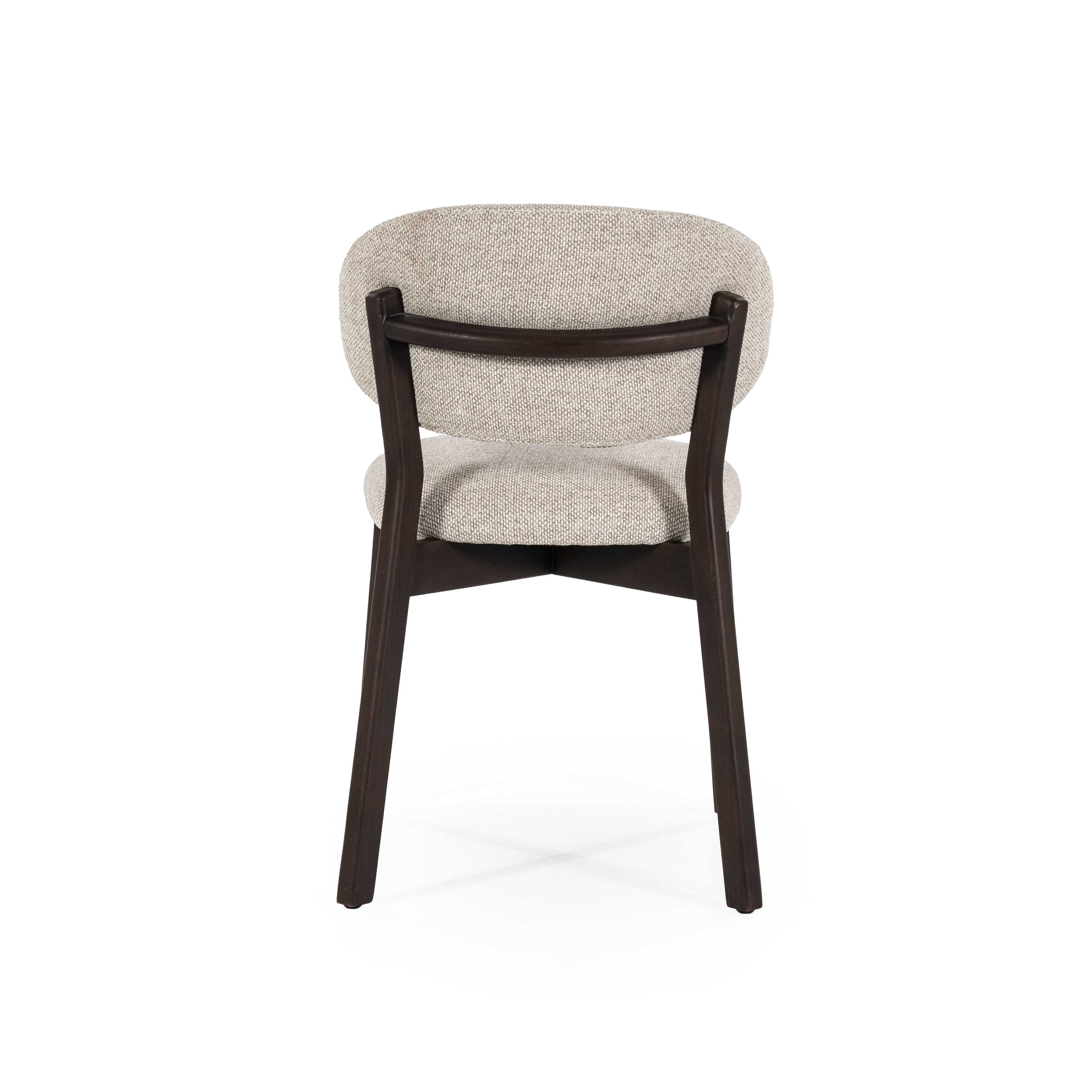 Eleonora Eetkamerstoel 'Mikky' kleur Taupe/Bruin