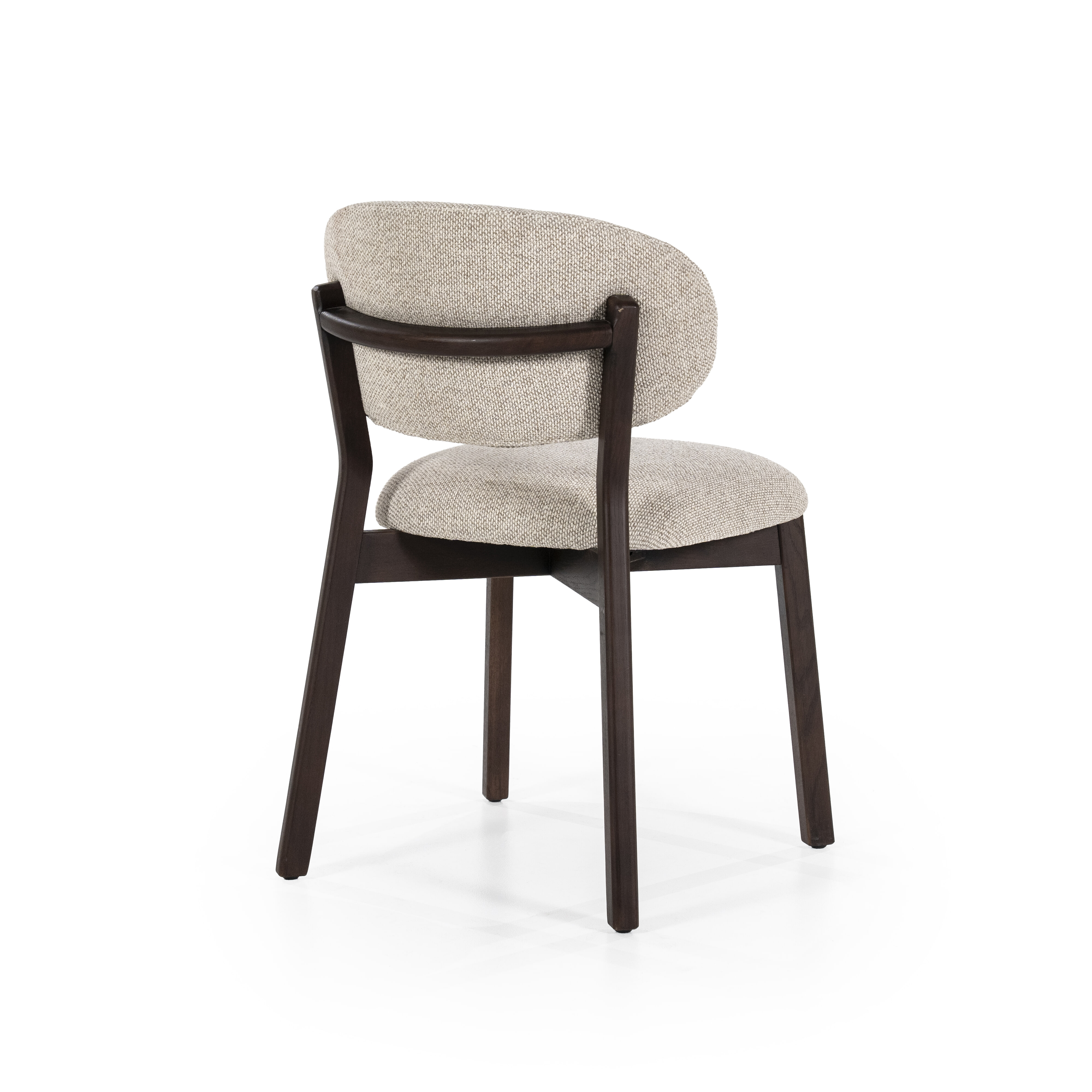 Eleonora Eetkamerstoel 'Mikky' kleur Taupe/Bruin