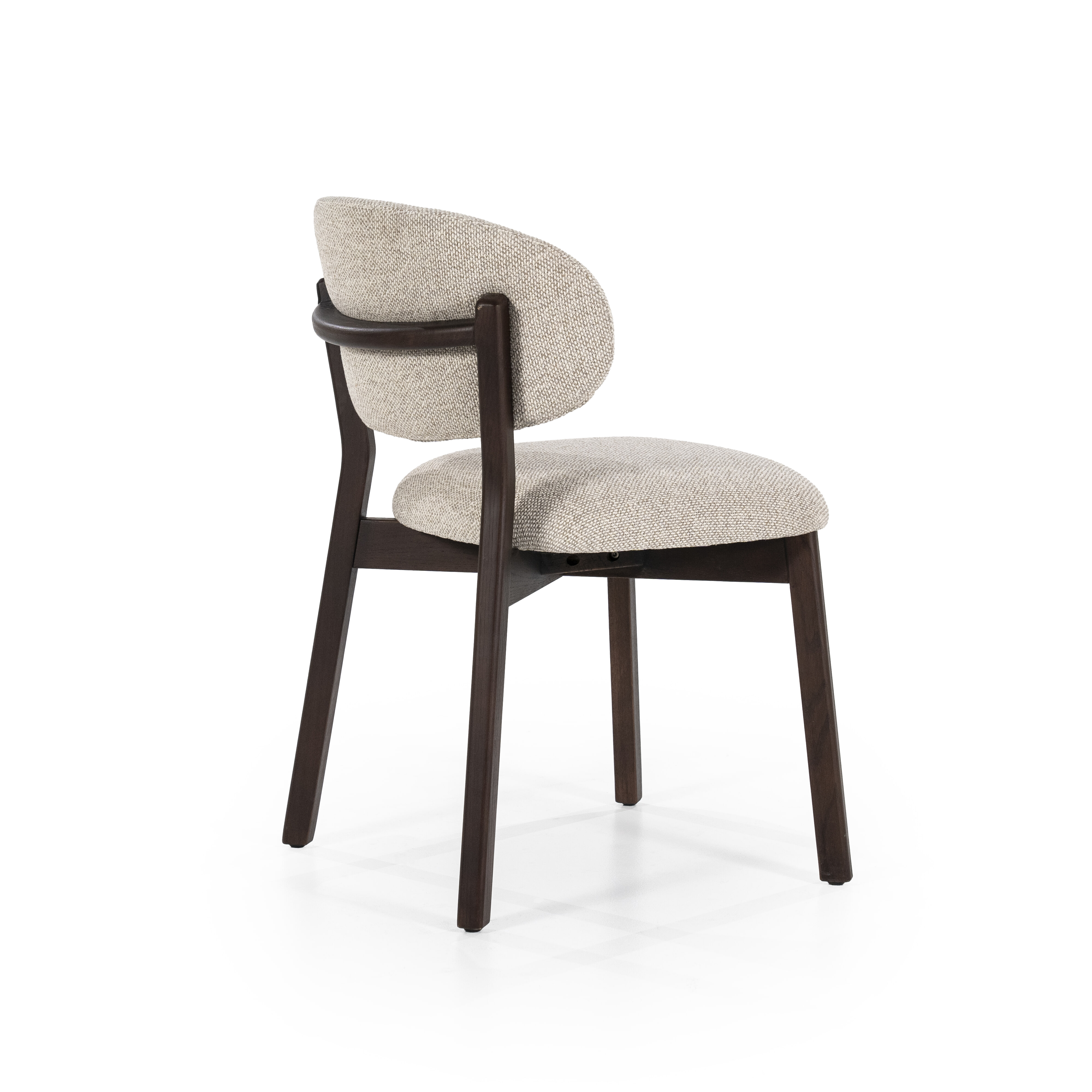 Eleonora Eetkamerstoel 'Mikky' kleur Taupe/Bruin