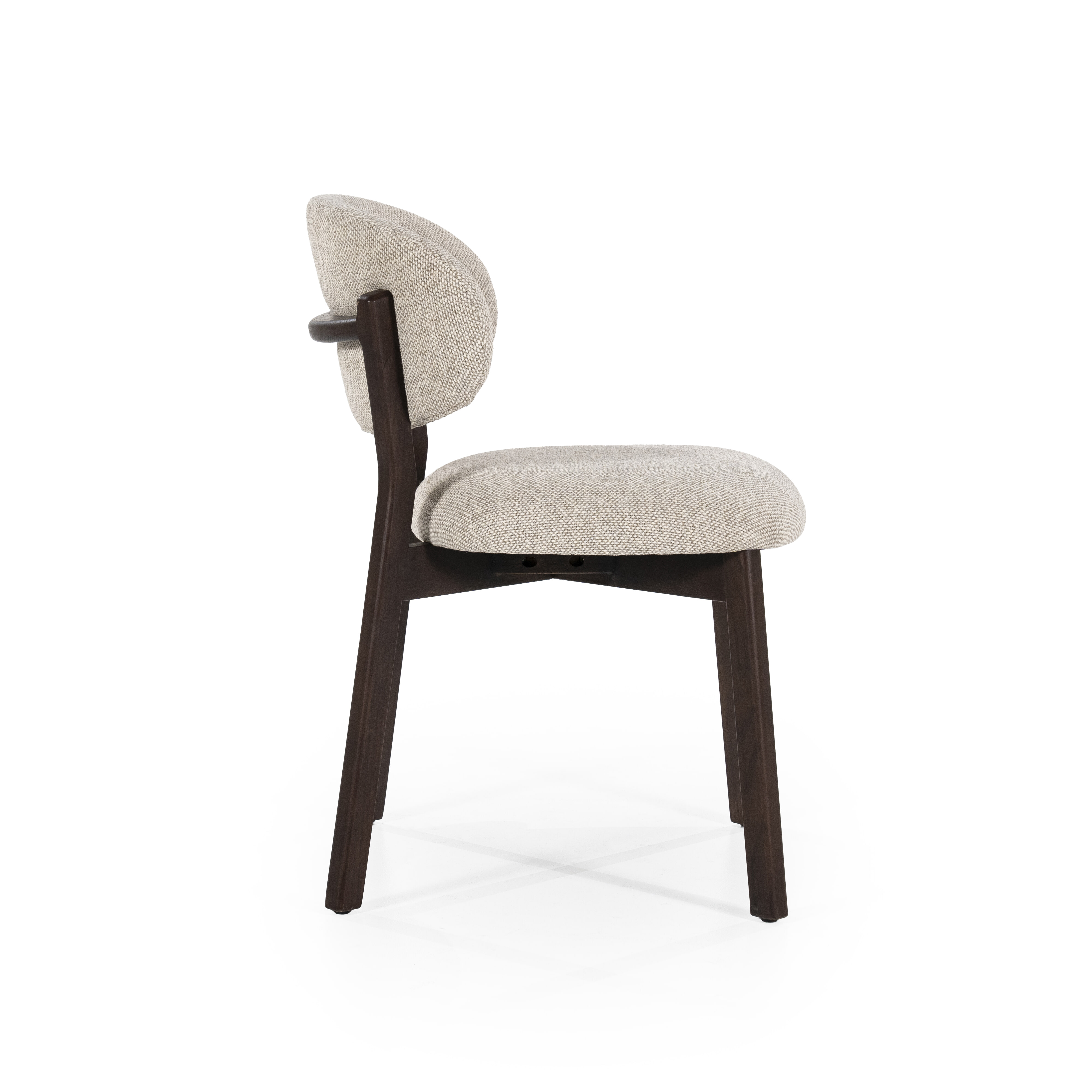Eleonora Eetkamerstoel 'Mikky' kleur Taupe/Bruin