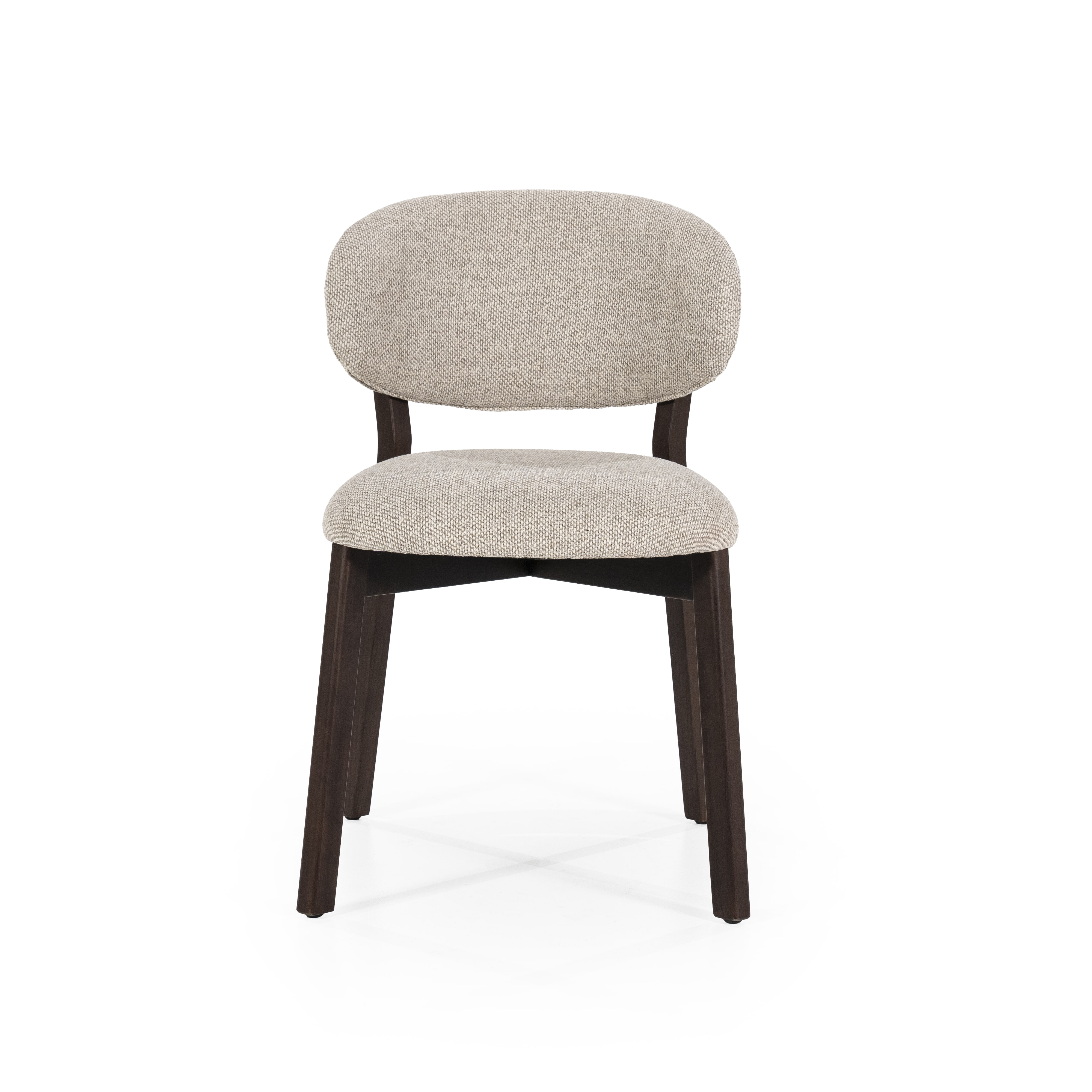 Eleonora Eetkamerstoel 'Mikky' kleur Taupe/Bruin