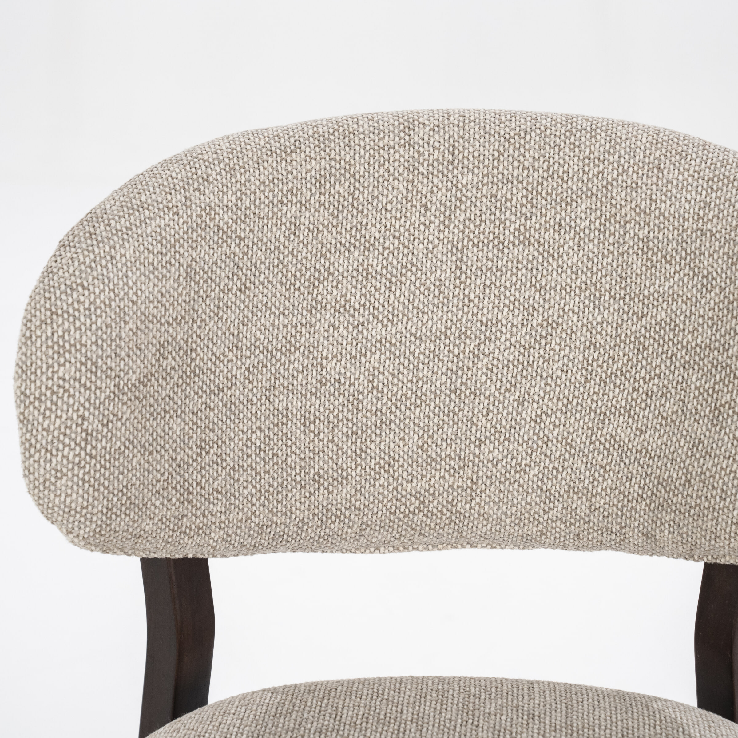 Eleonora Eetkamerstoel 'Mikky' kleur Taupe/Bruin