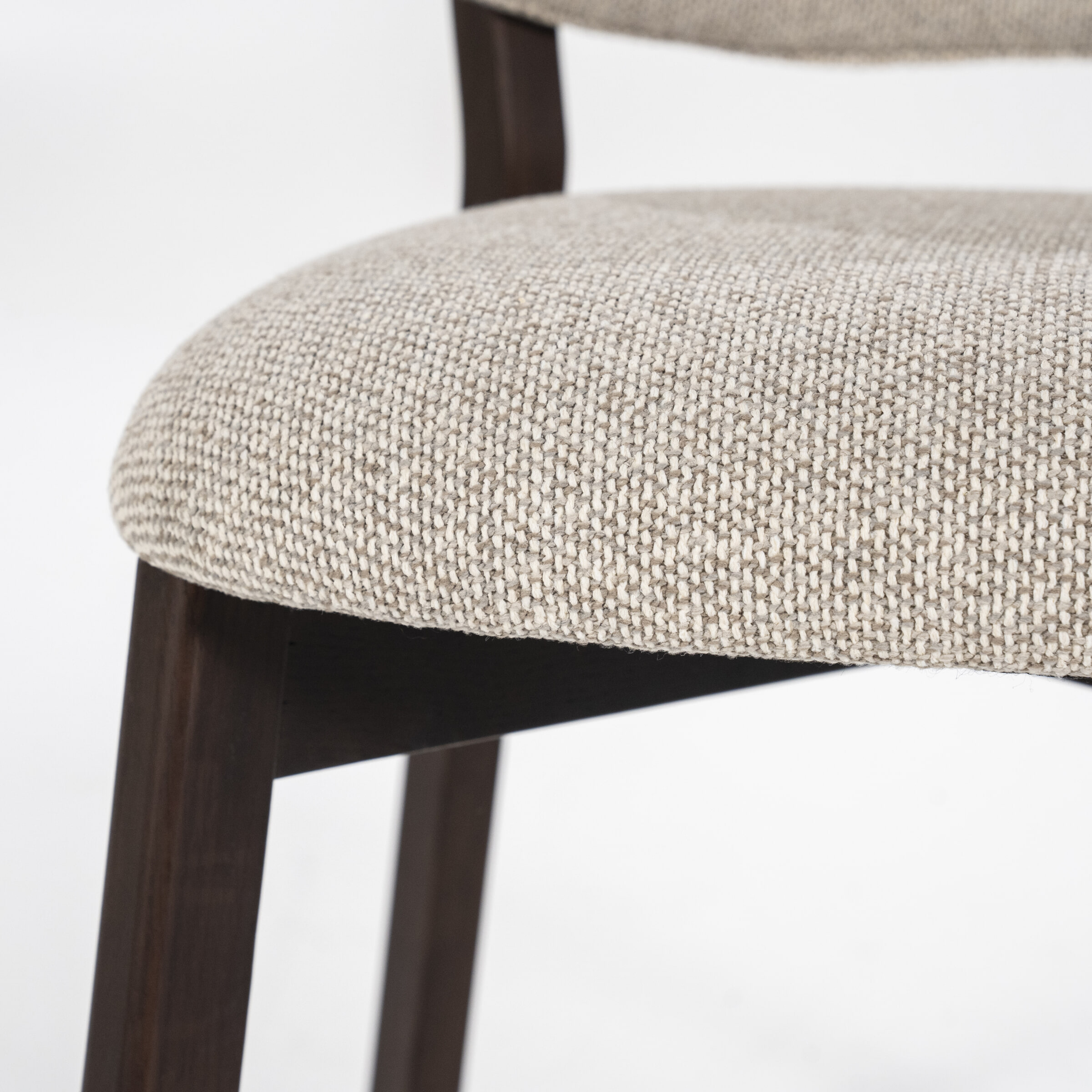 Eleonora Eetkamerstoel 'Mikky' kleur Taupe/Bruin